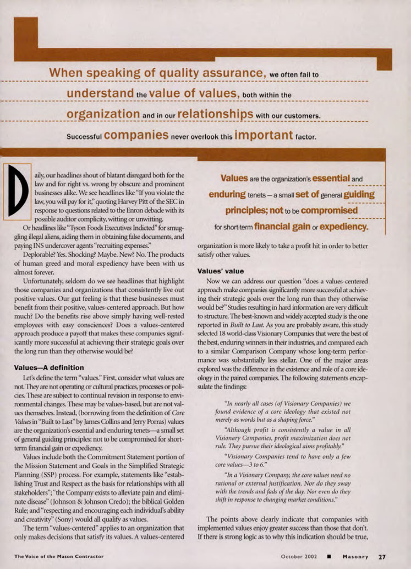 Masonry Magazine October 2002 Page. 29