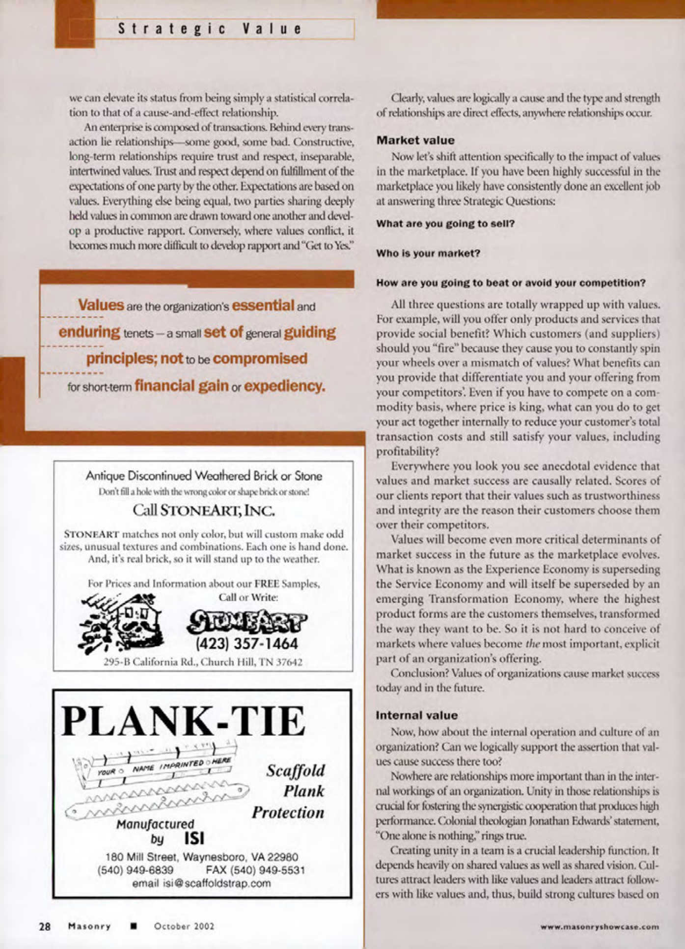 Masonry Magazine October 2002 Page. 30