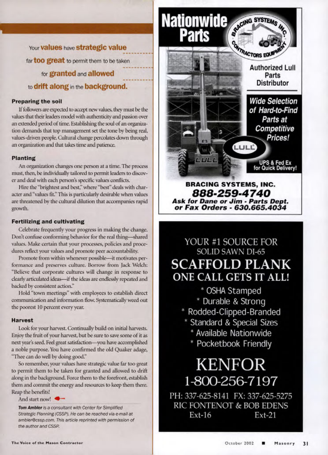 Masonry Magazine October 2002 Page. 33