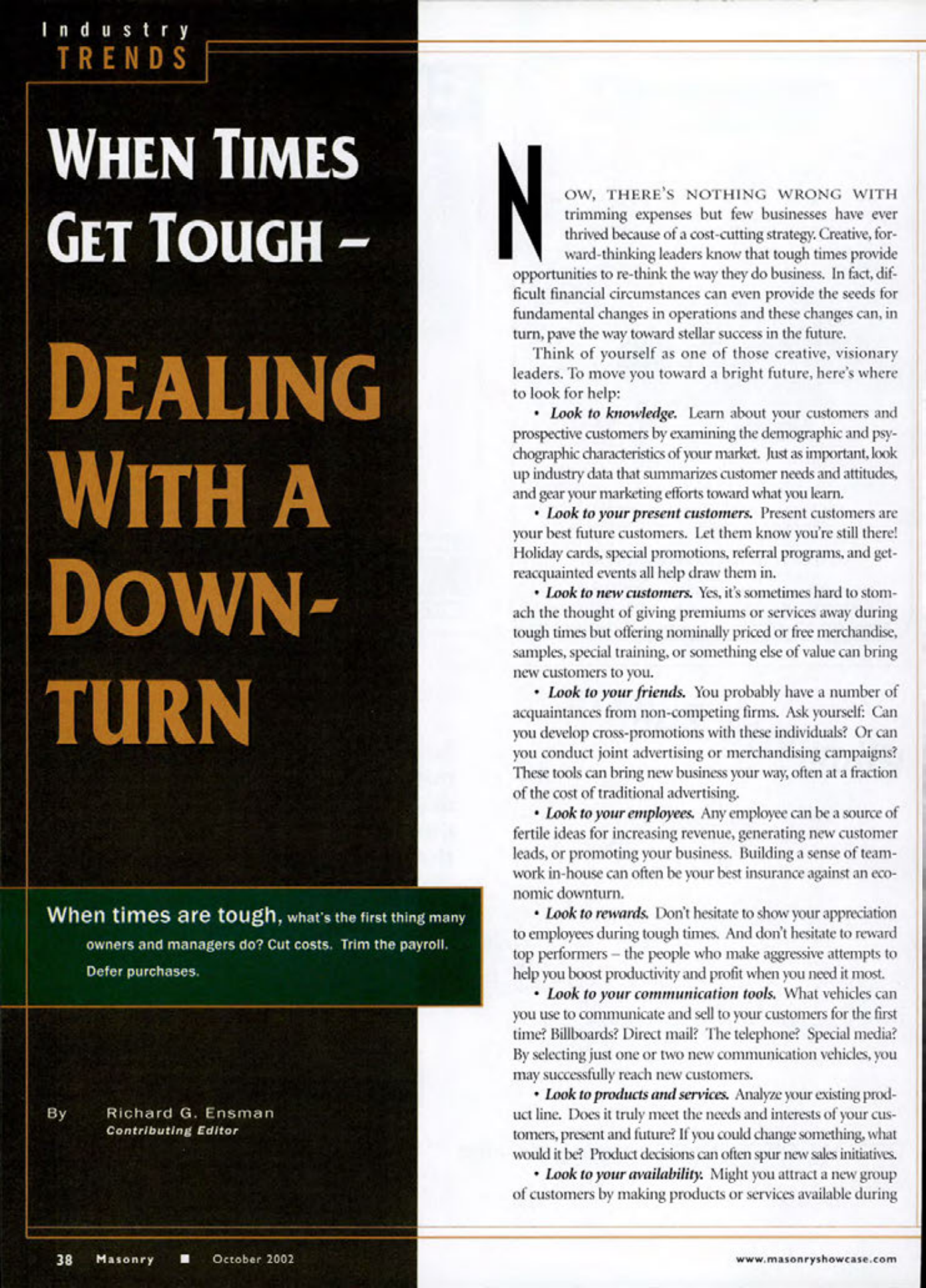 Masonry Magazine October 2002 Page. 40
