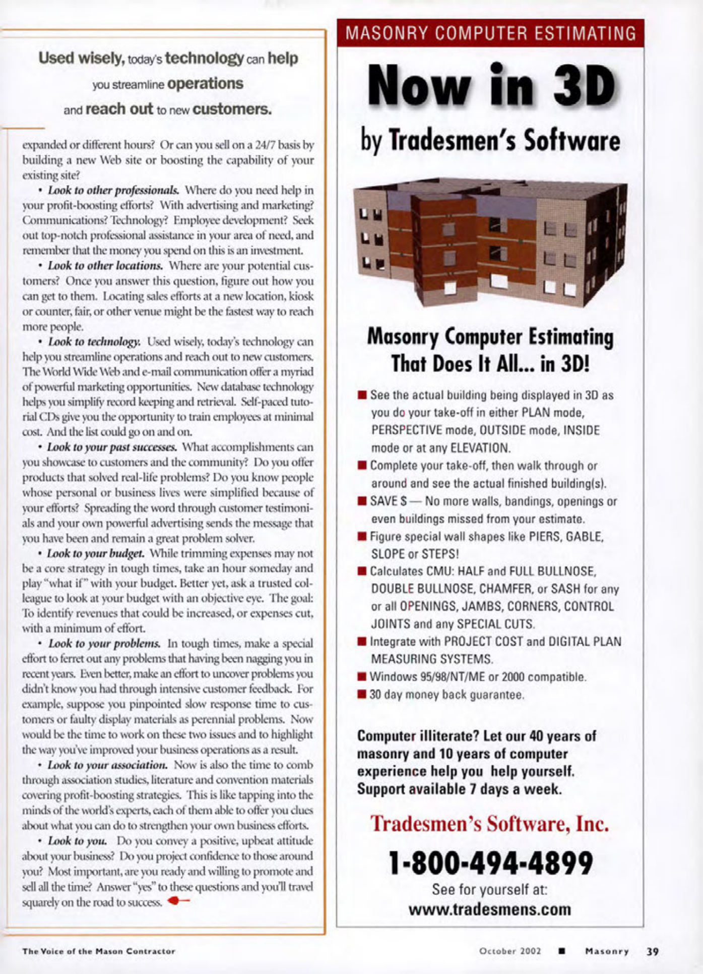 Masonry Magazine October 2002 Page. 41