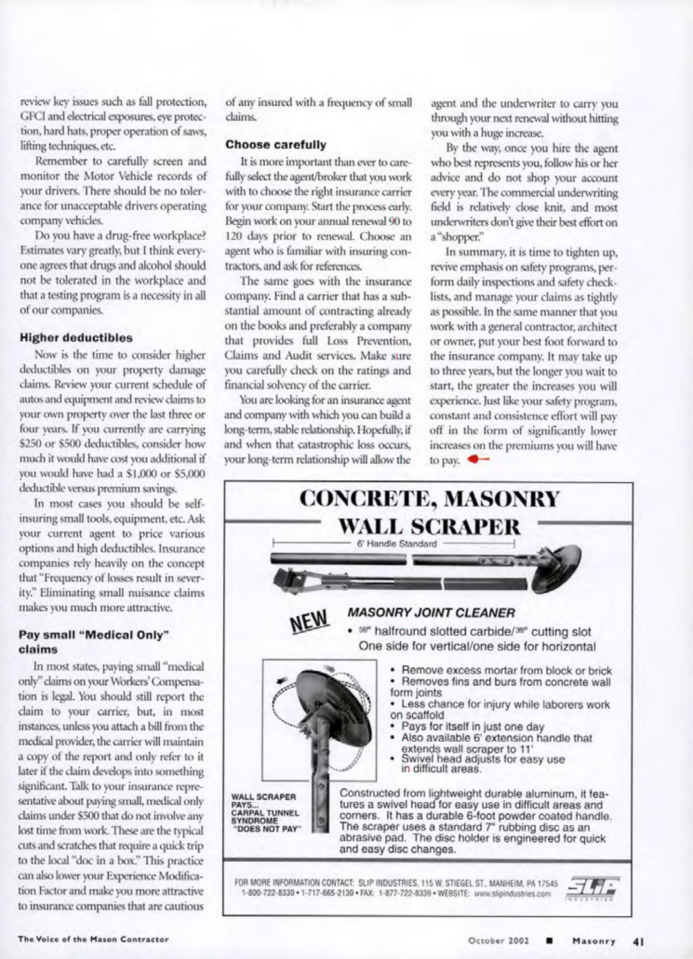 Masonry Magazine October 2002 Page. 43
