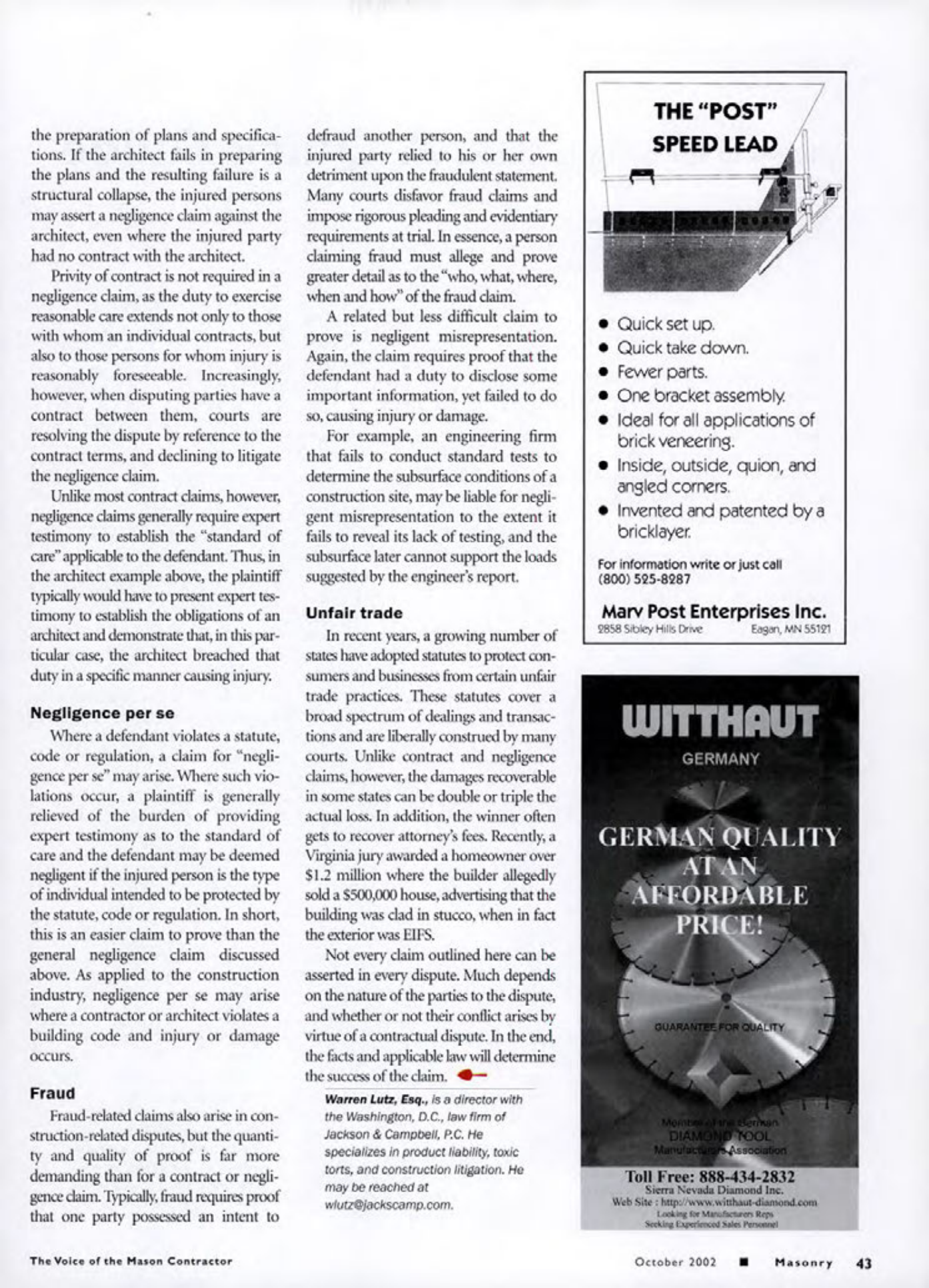 Masonry Magazine October 2002 Page. 45