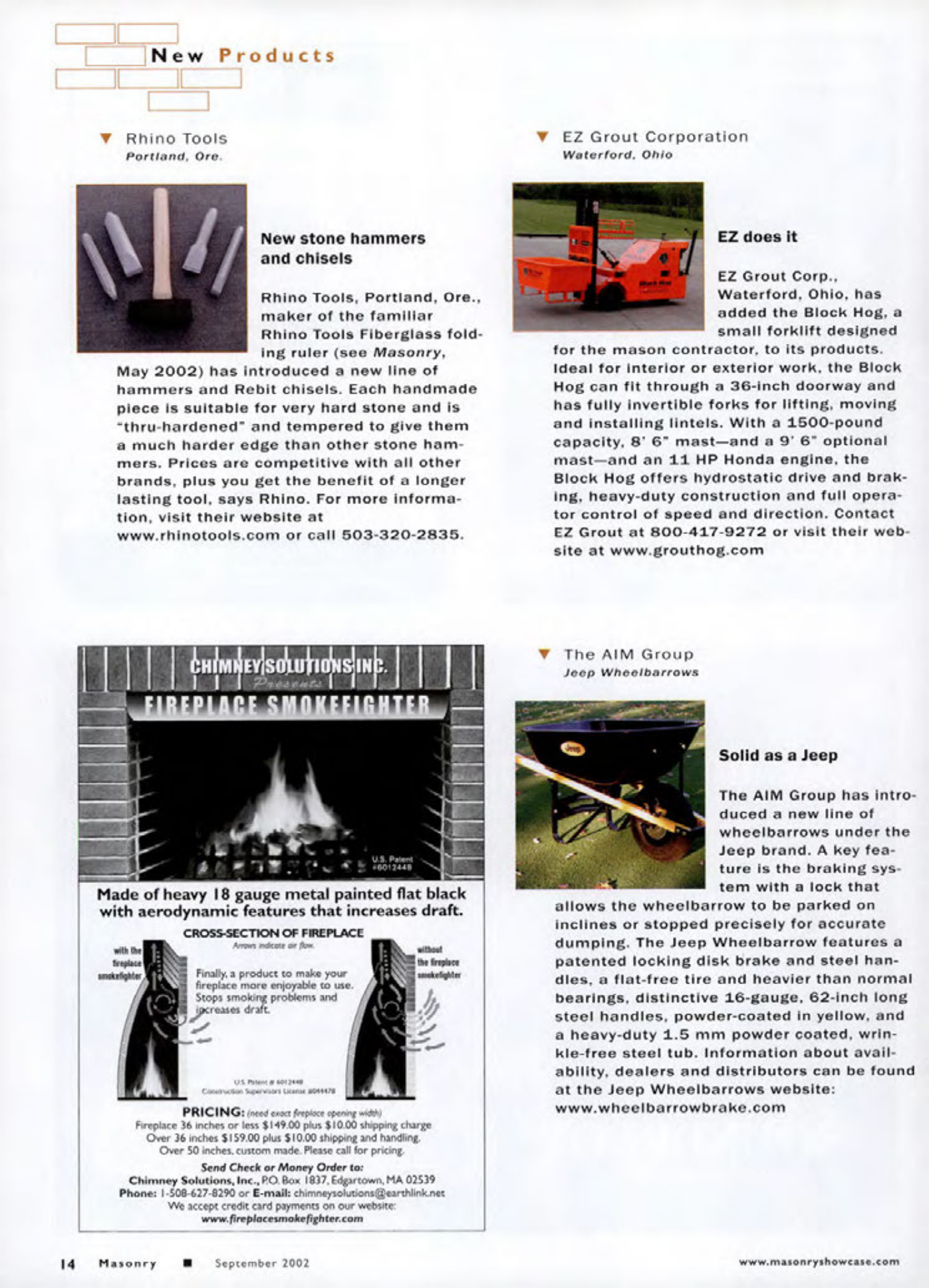 Masonry Magazine September 2002 Page. 16