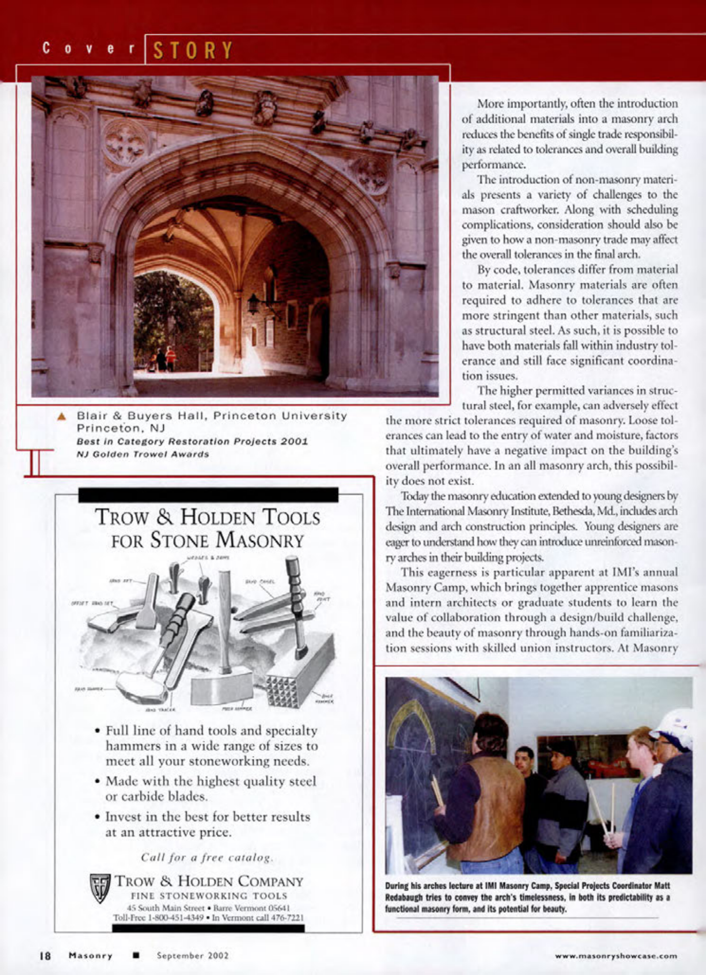 Masonry Magazine September 2002 Page. 20