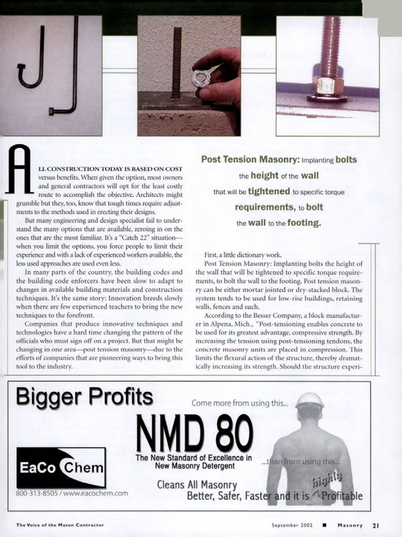 Masonry Magazine September 2002 Page. 23