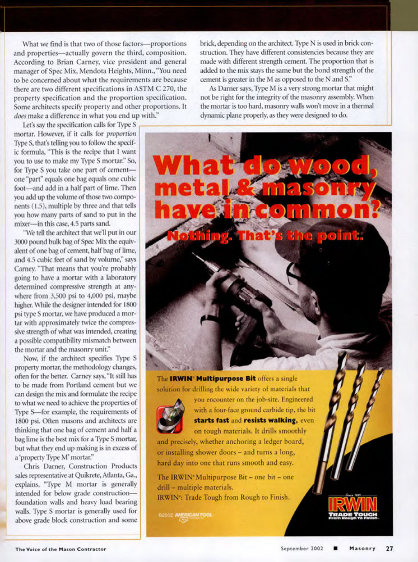 Masonry Magazine September 2002 Page. 29