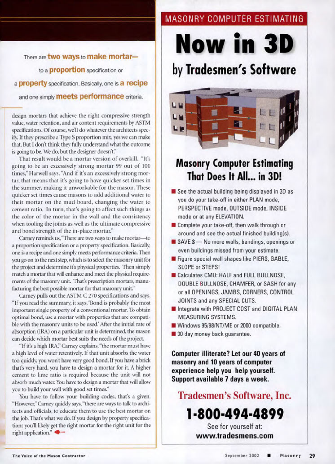 Masonry Magazine September 2002 Page. 31