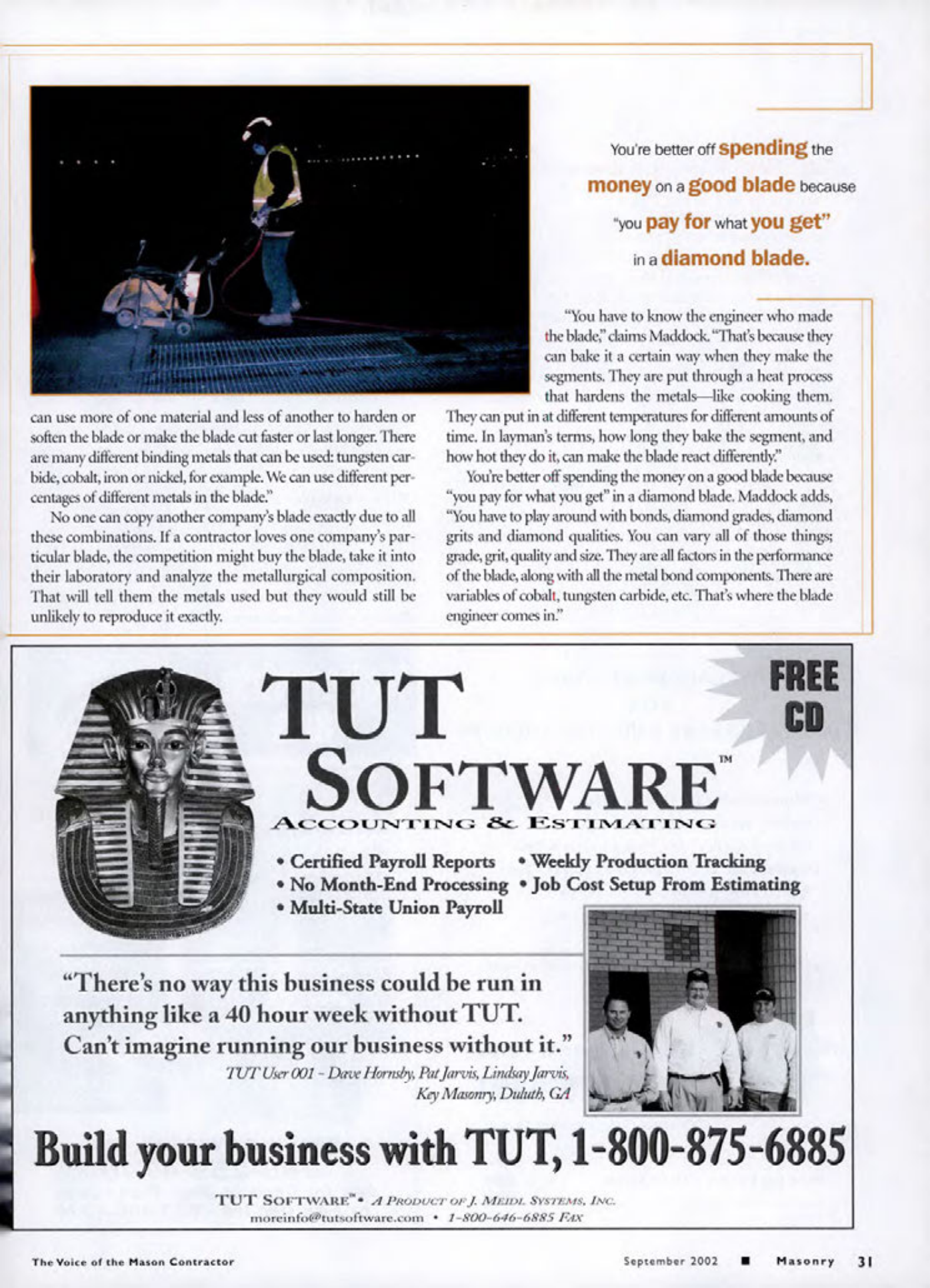 Masonry Magazine September 2002 Page. 33