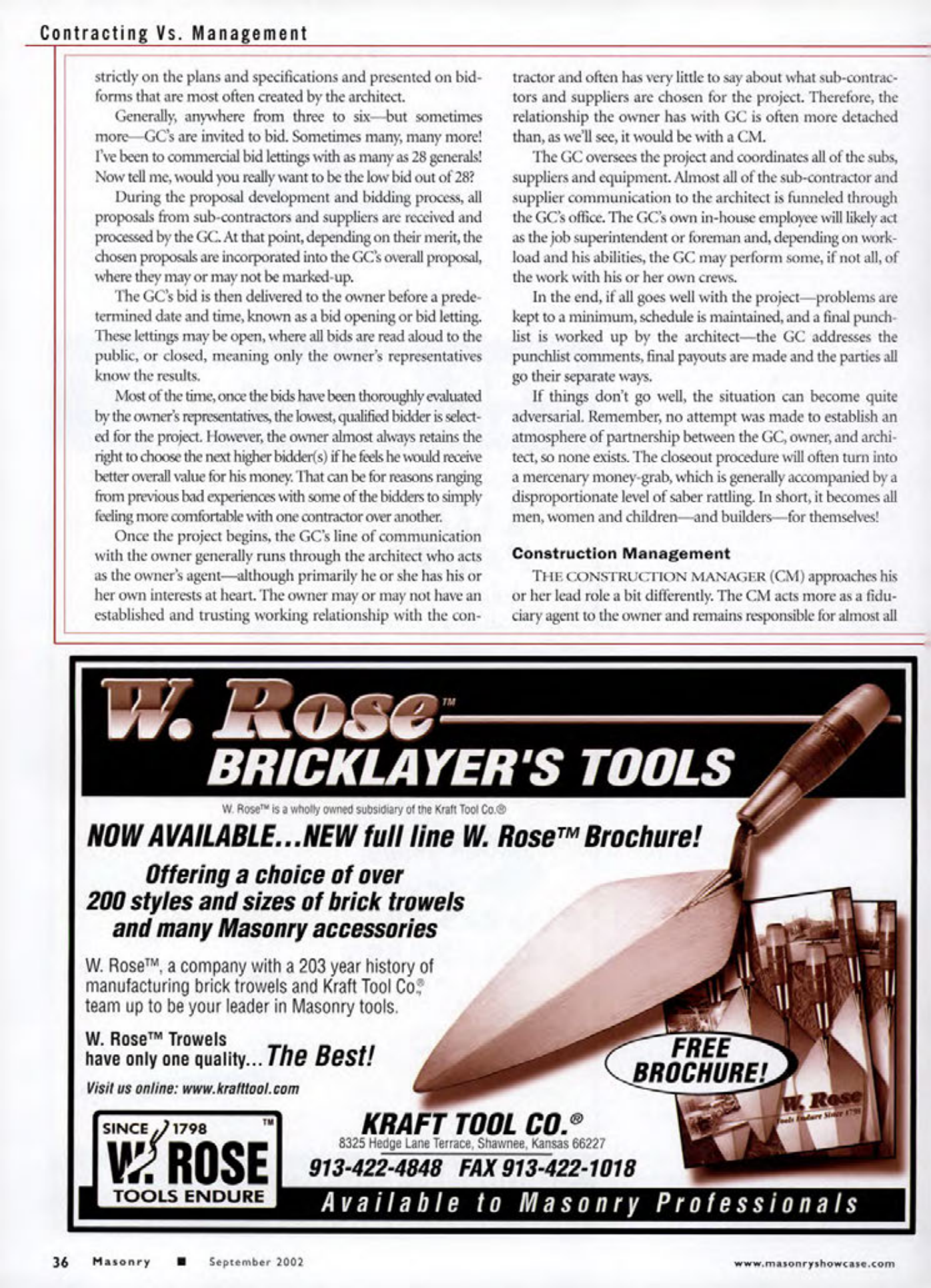Masonry Magazine September 2002 Page. 38