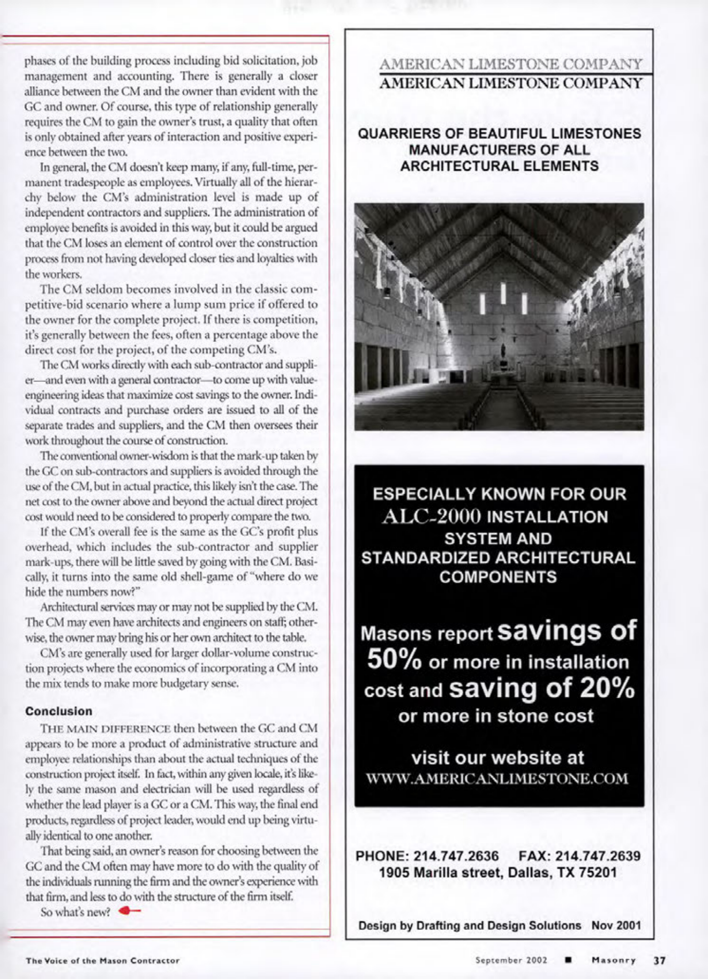 Masonry Magazine September 2002 Page. 39