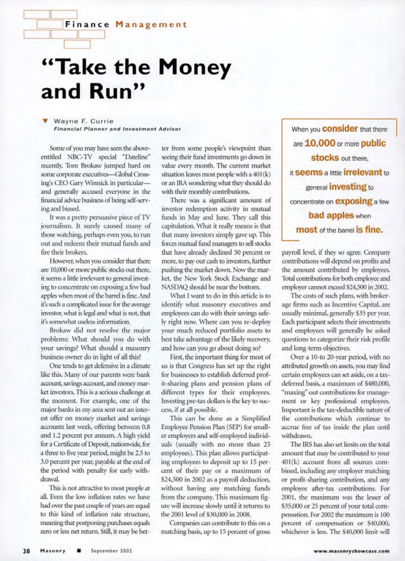 Masonry Magazine September 2002 Page. 40