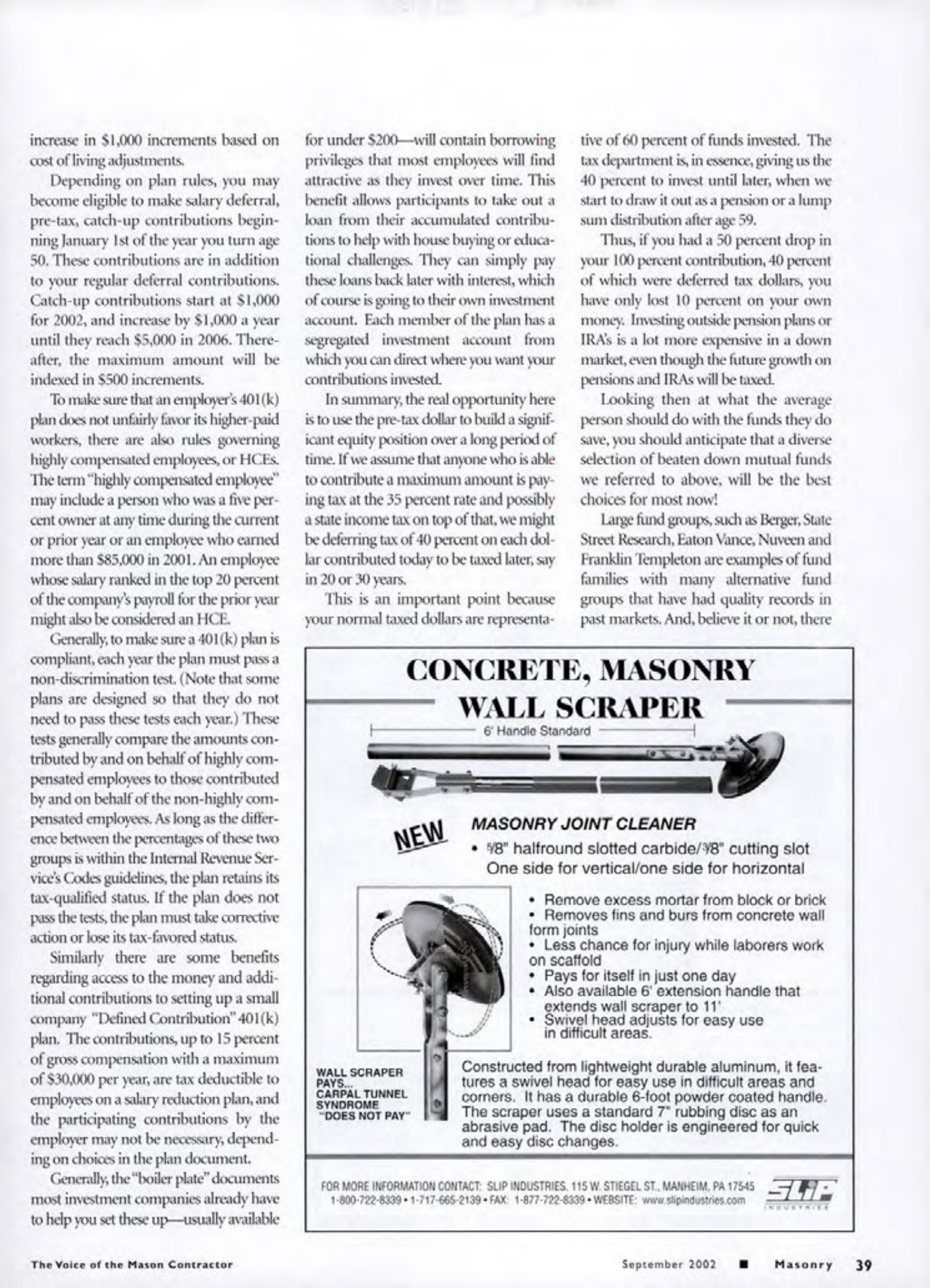 Masonry Magazine September 2002 Page. 41
