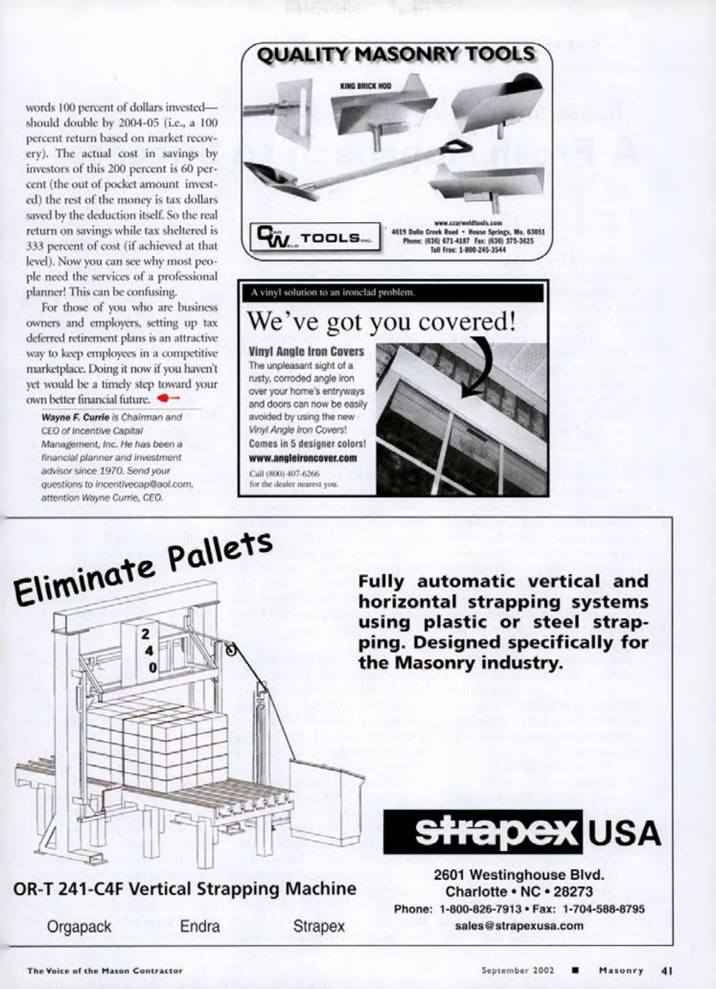Masonry Magazine September 2002 Page. 43