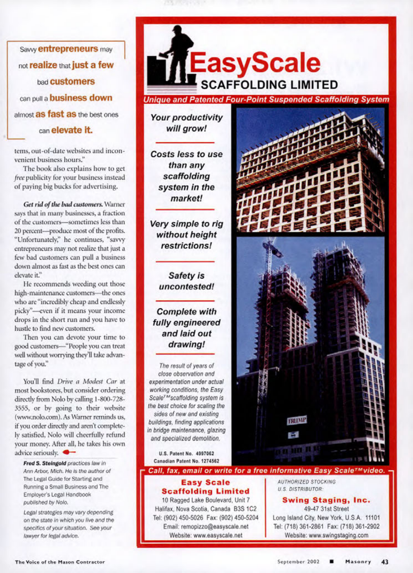 Masonry Magazine September 2002 Page. 45