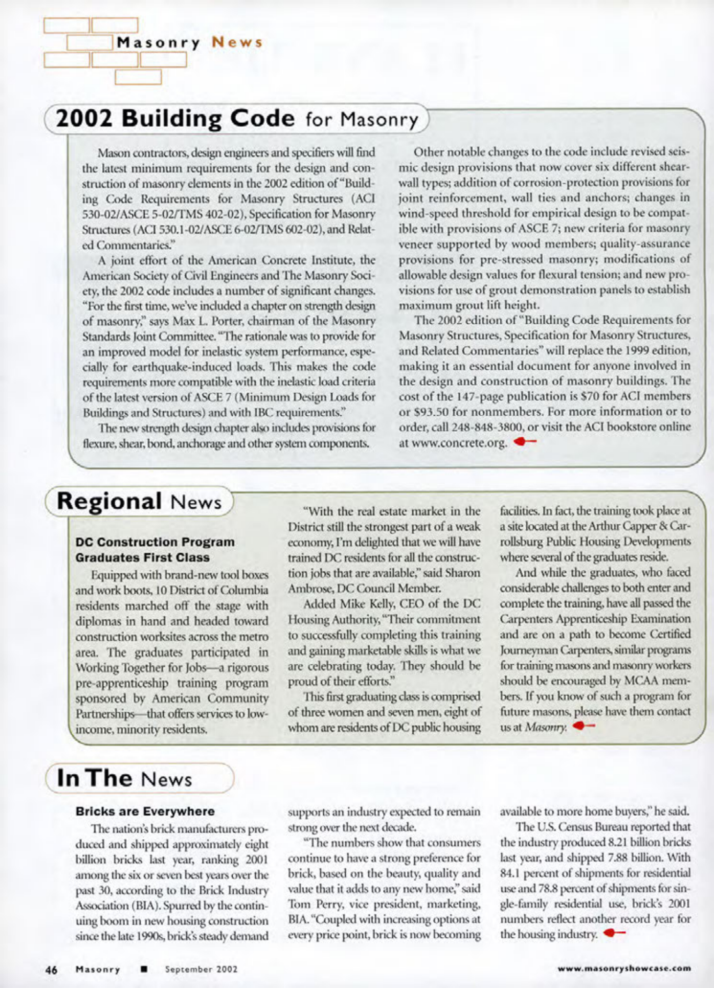 Masonry Magazine September 2002 Page. 48