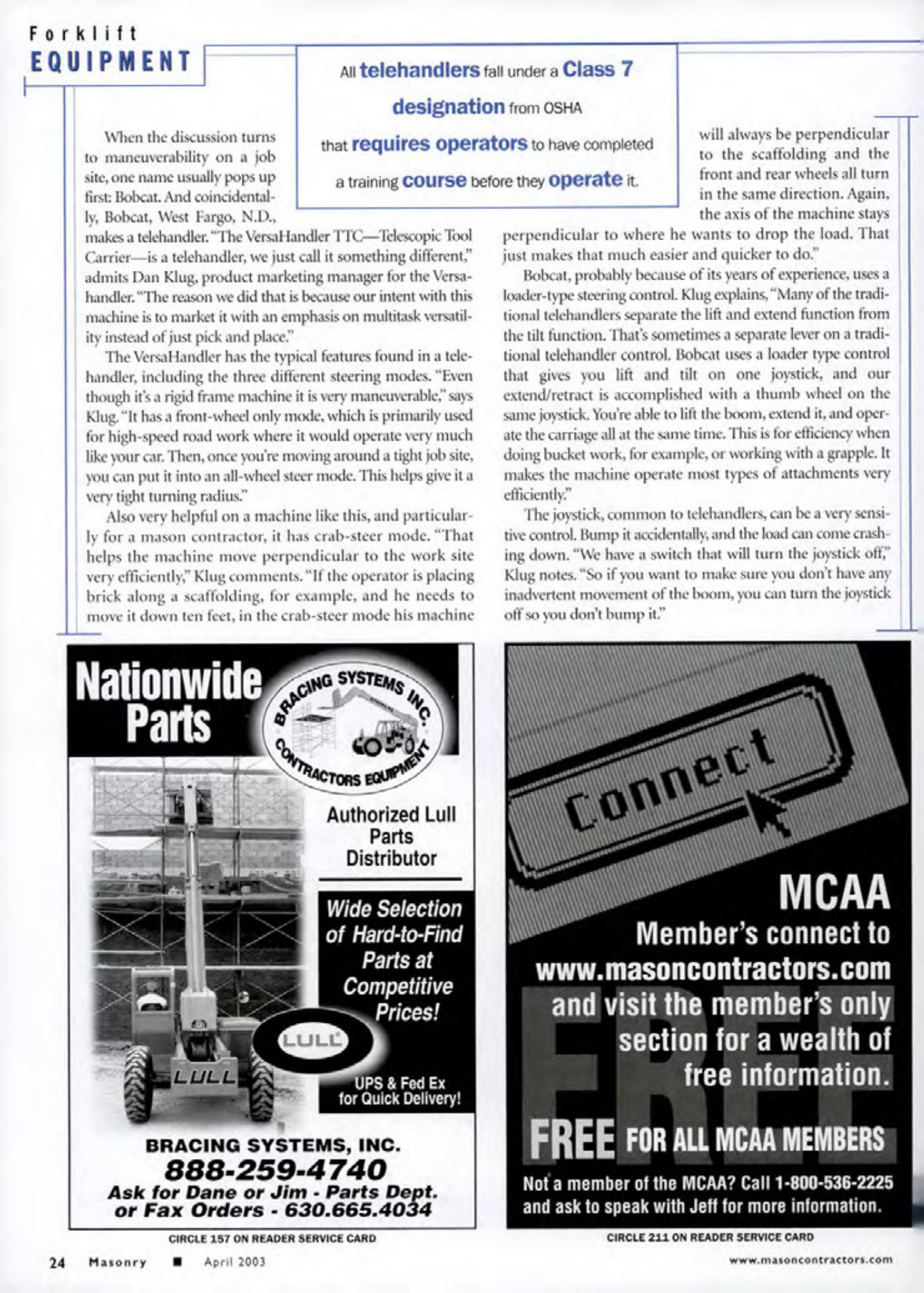 Masonry Magazine April 2003 Page. 26
