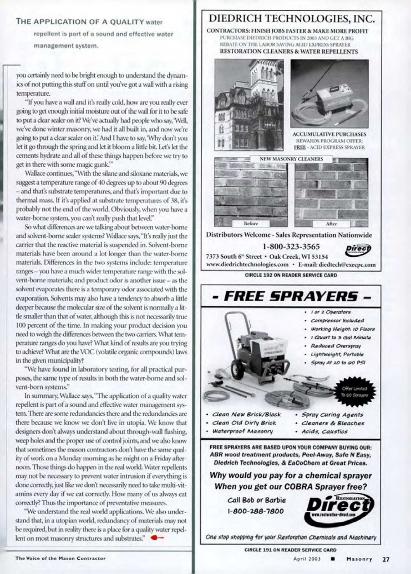 Masonry Magazine April 2003 Page. 29