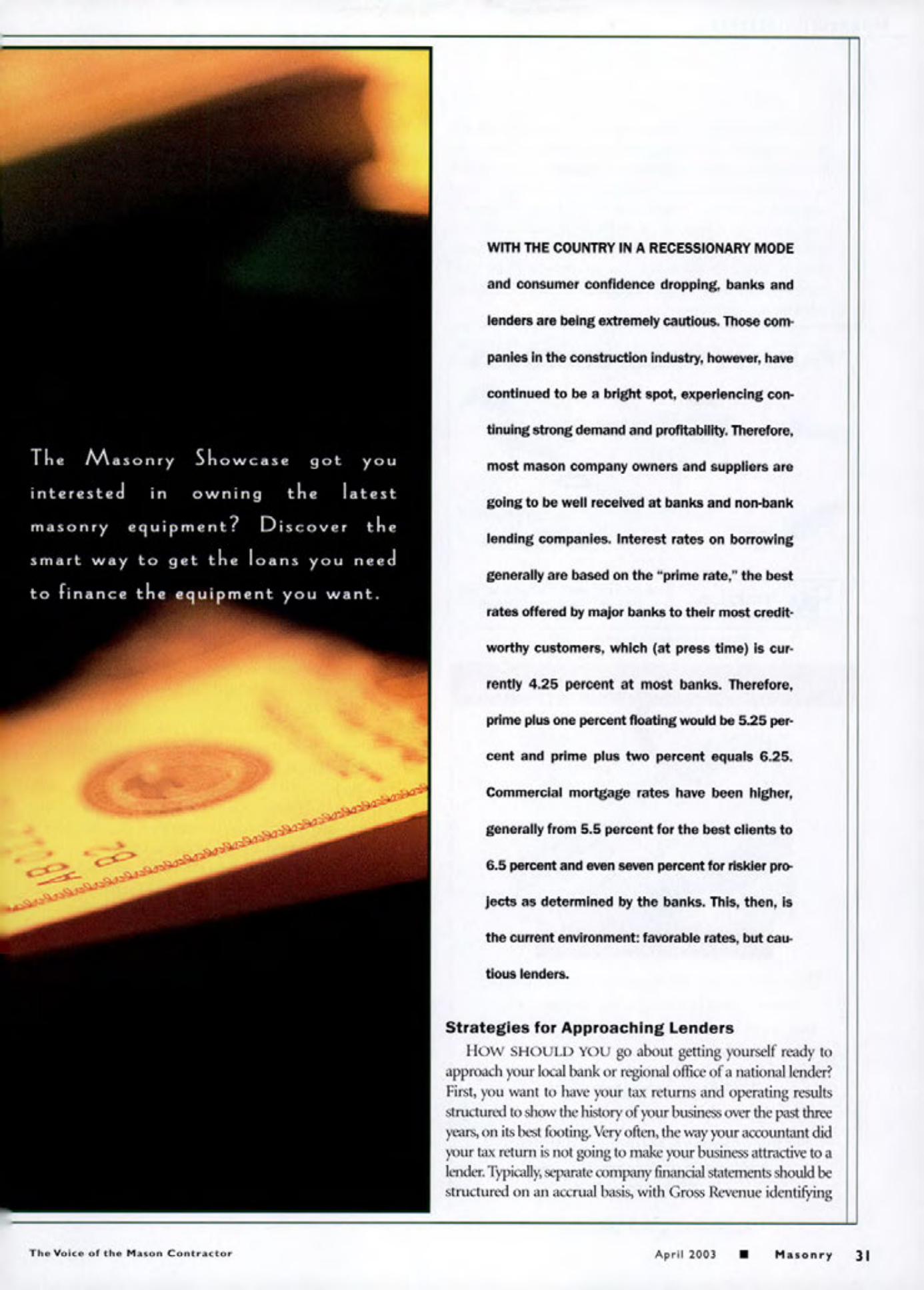 Masonry Magazine April 2003 Page. 33