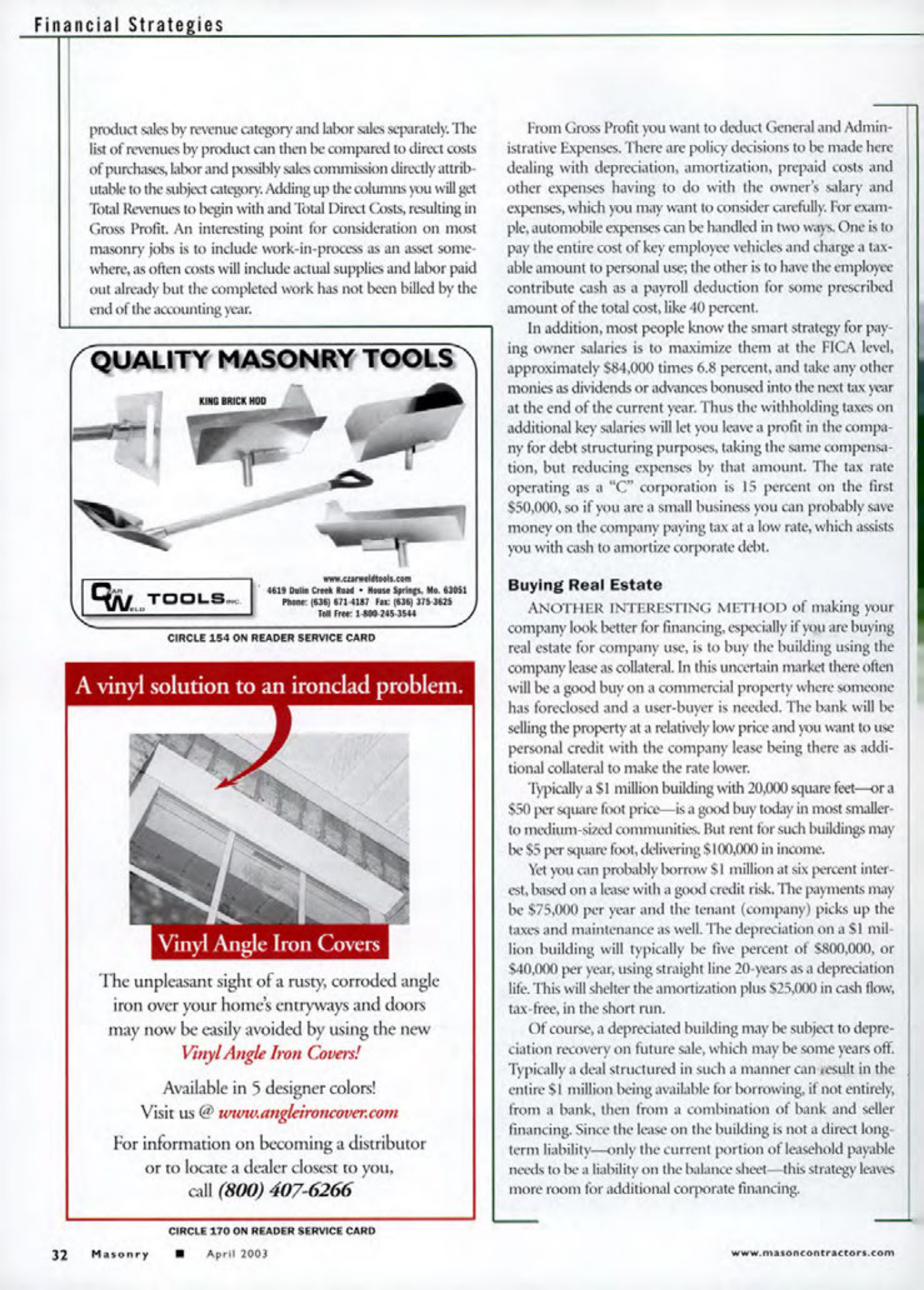 Masonry Magazine April 2003 Page. 34