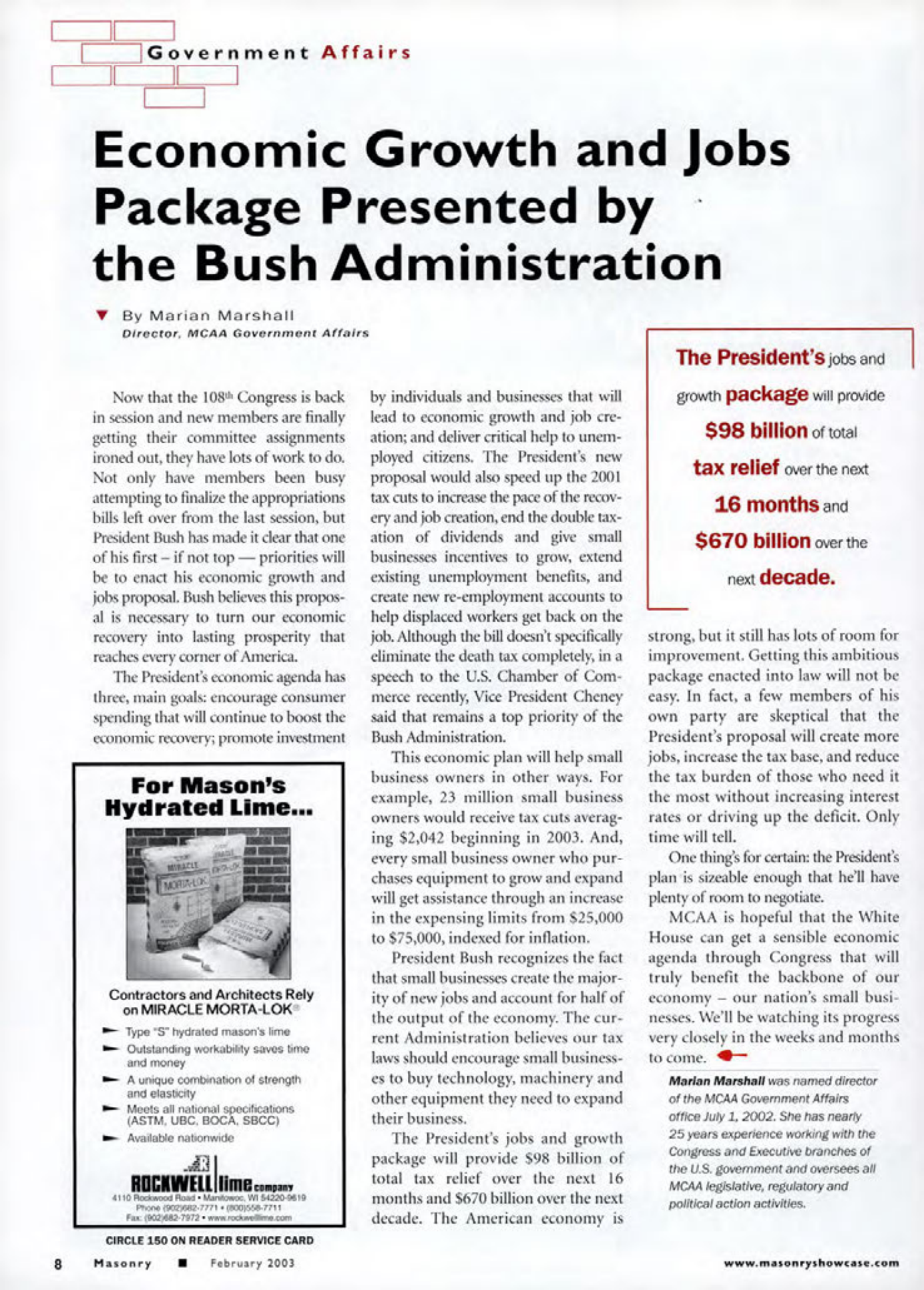Masonry Magazine February 2003 Page. 10