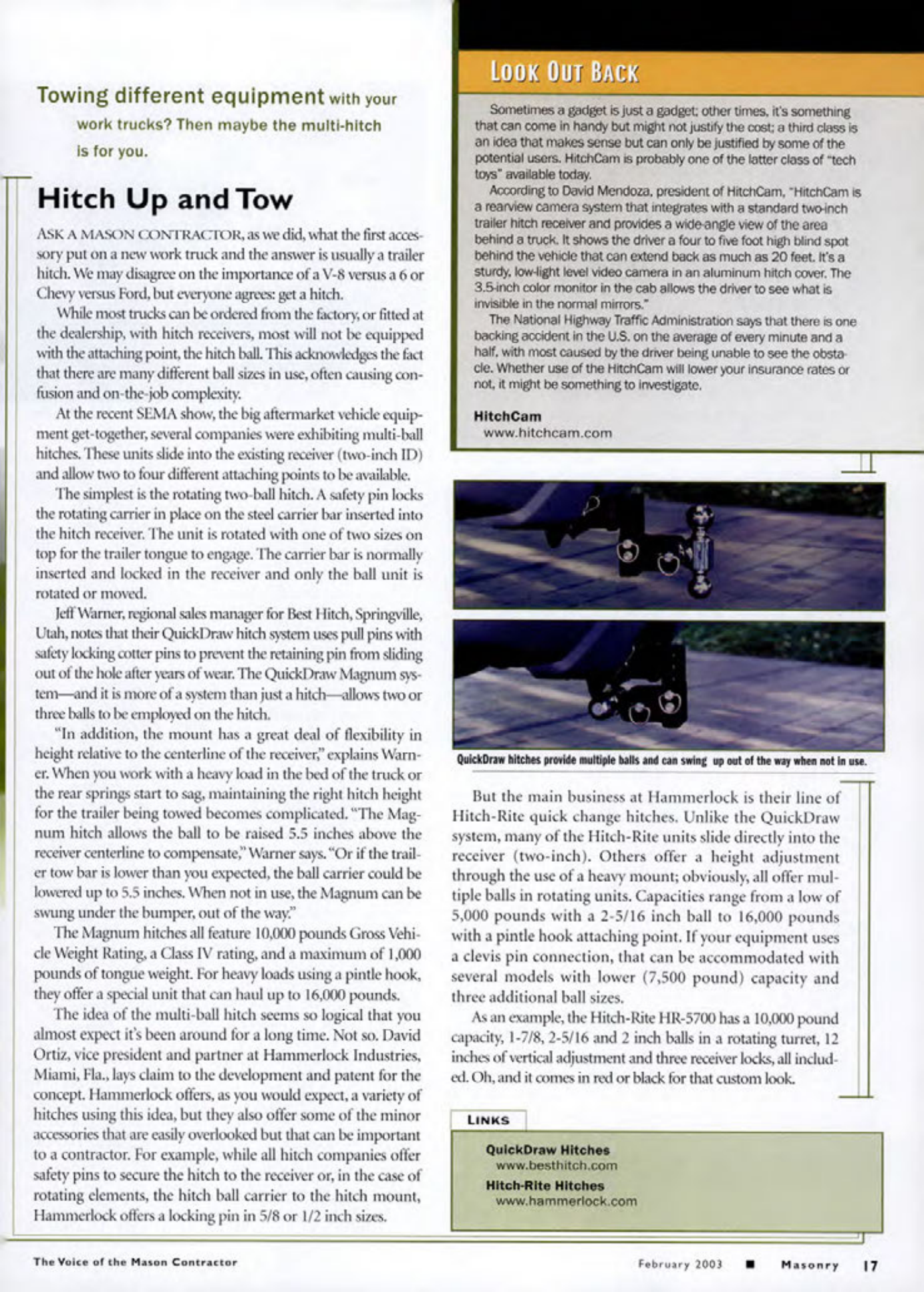 Masonry Magazine February 2003 Page. 19