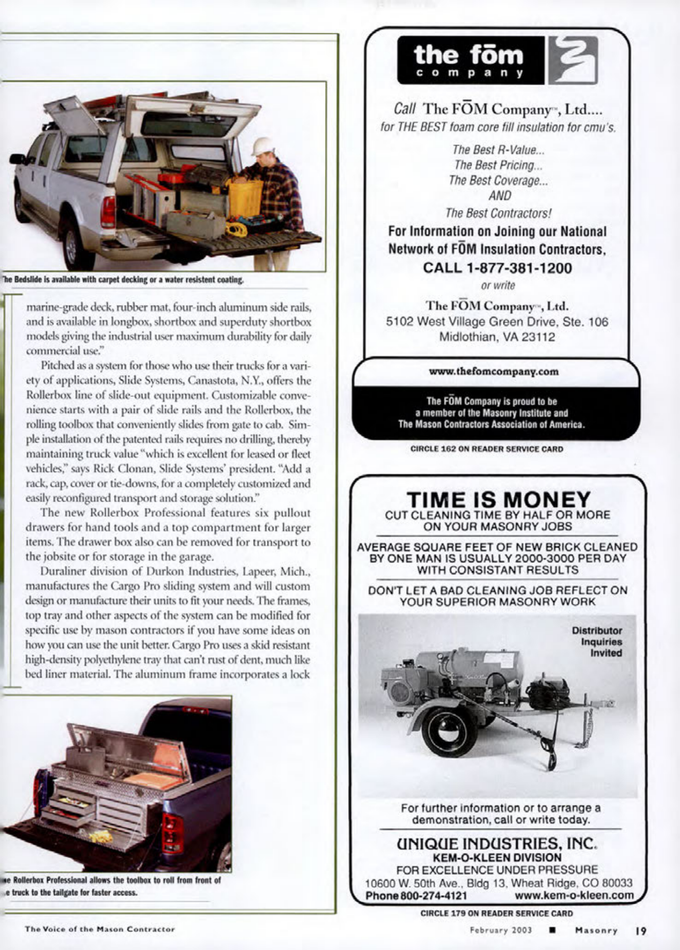 Masonry Magazine February 2003 Page. 21