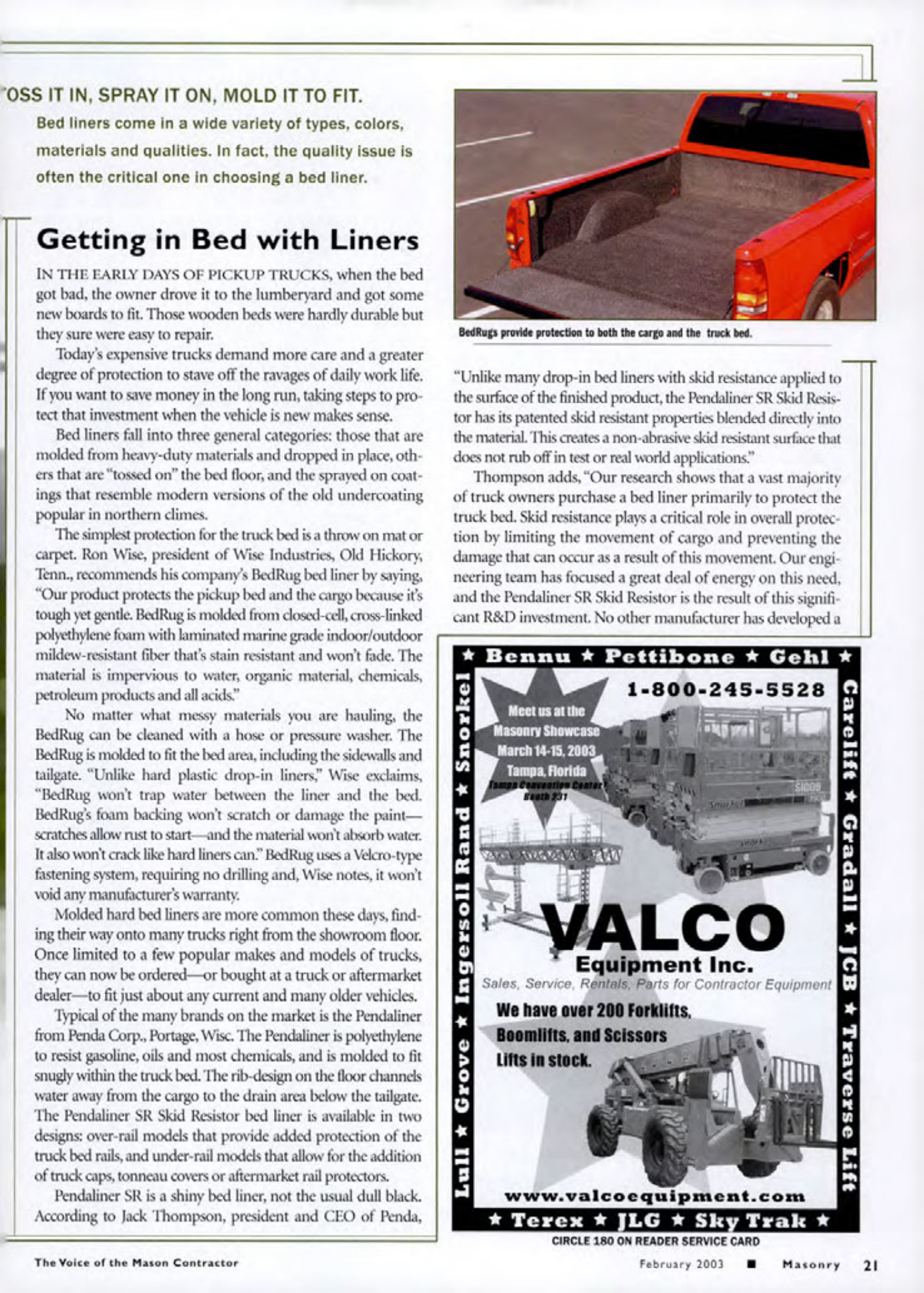 Masonry Magazine February 2003 Page. 23