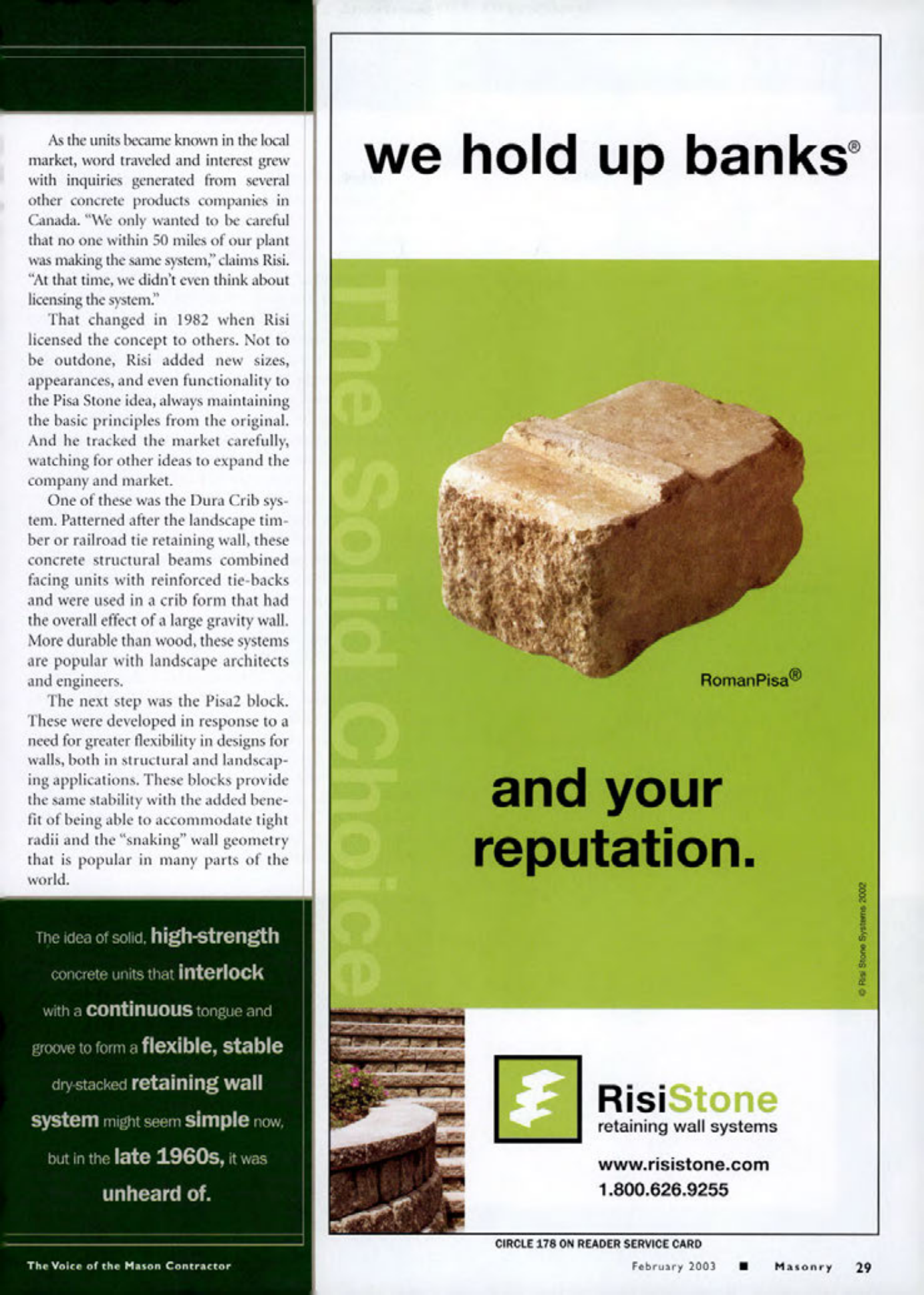 Masonry Magazine February 2003 Page. 31
