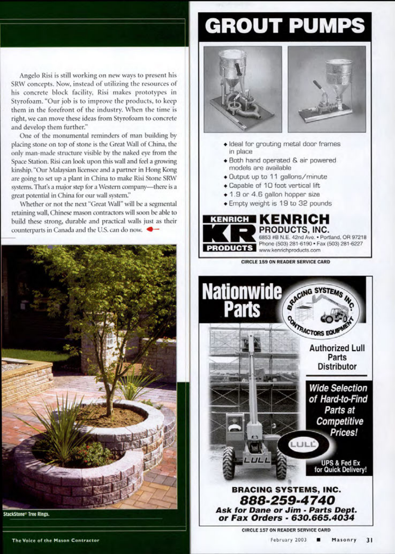 Masonry Magazine February 2003 Page. 33