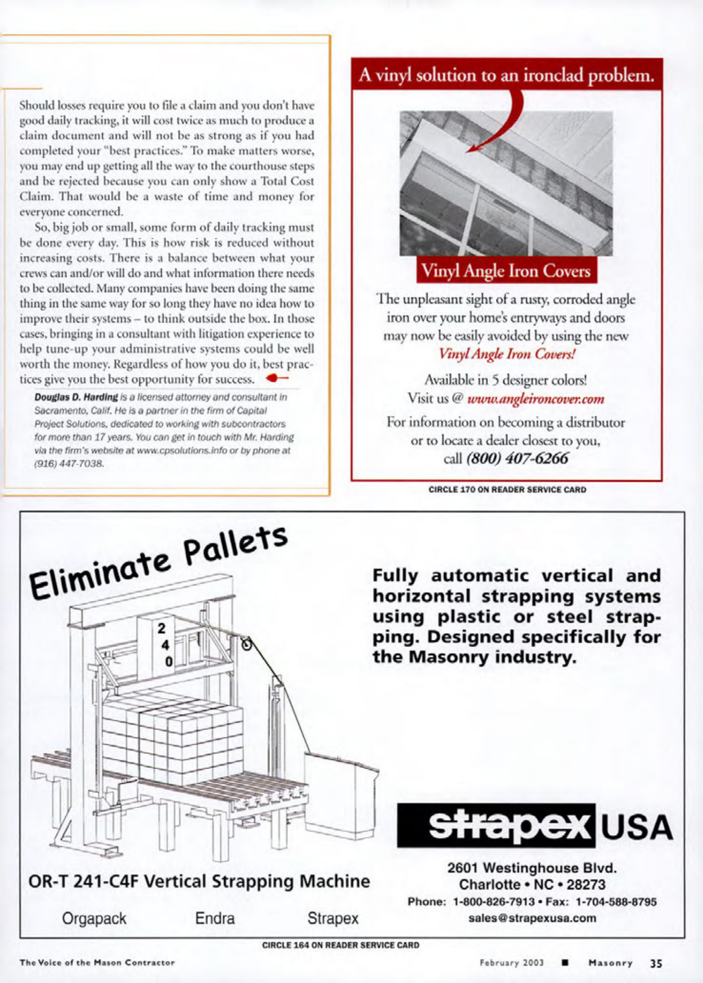 Masonry Magazine February 2003 Page. 37