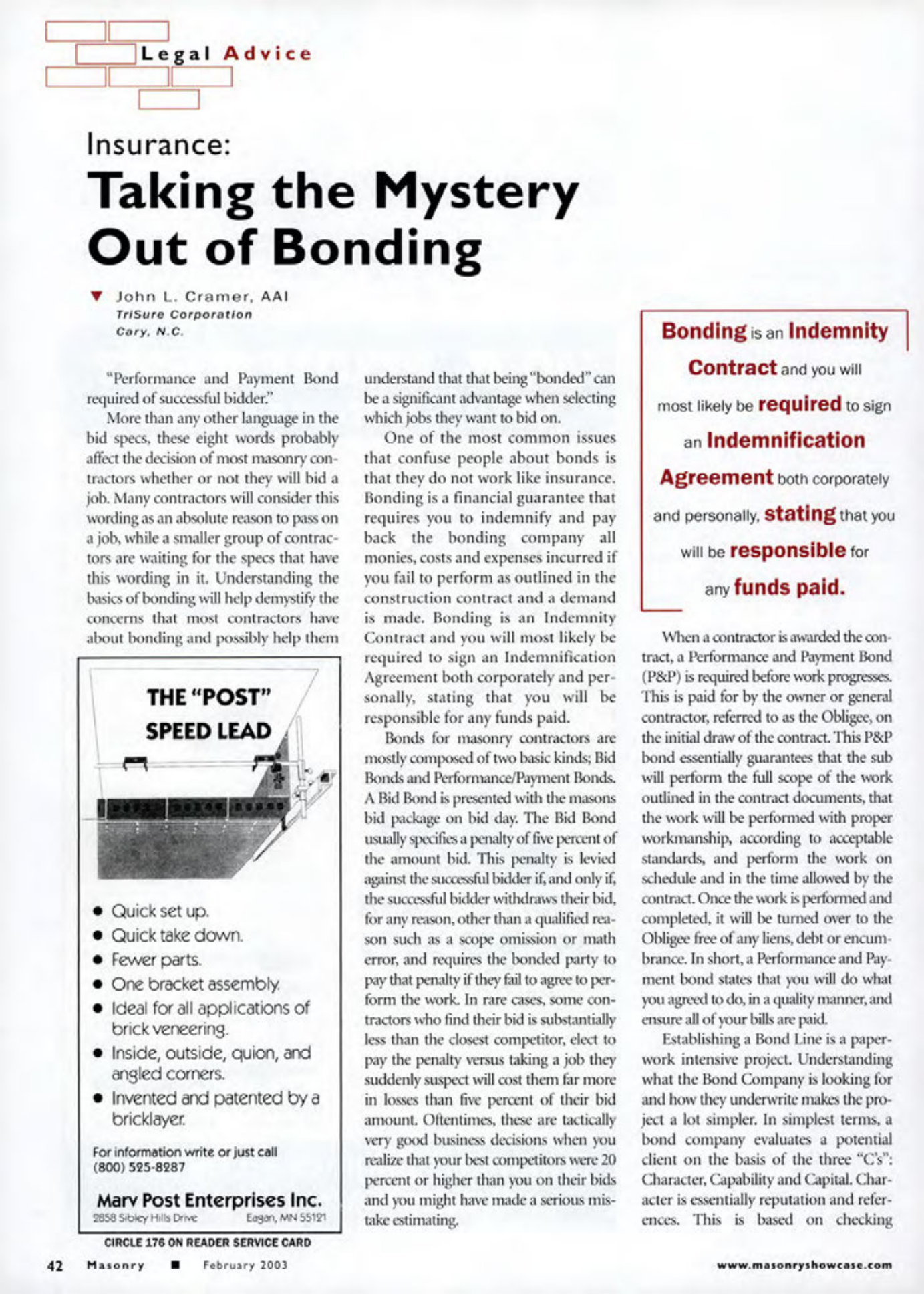 Masonry Magazine February 2003 Page. 44