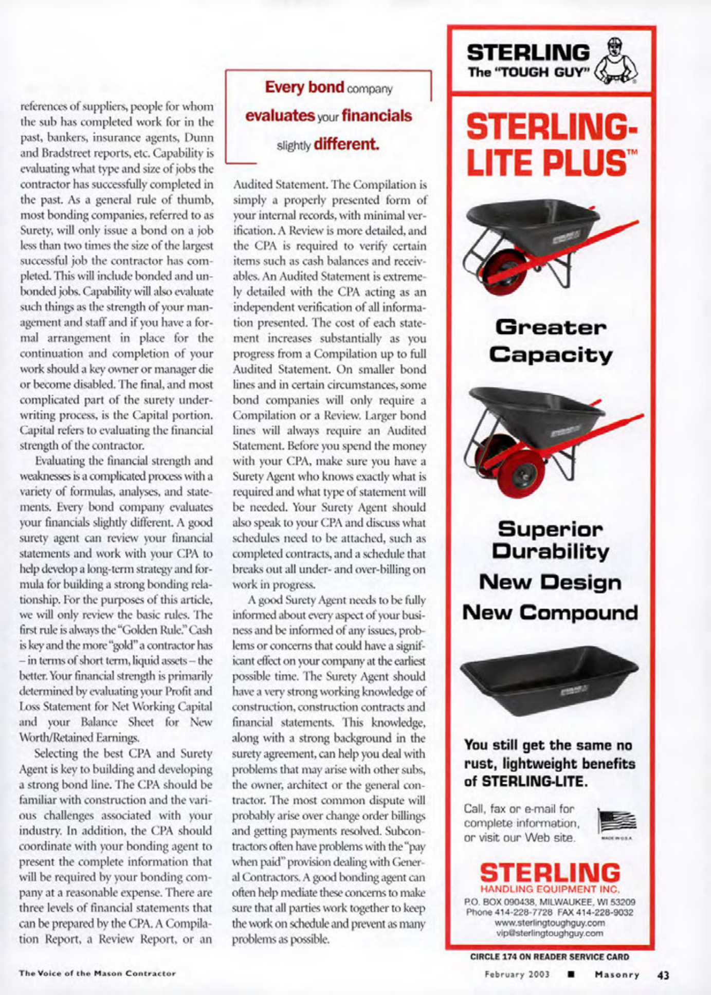 Masonry Magazine February 2003 Page. 45