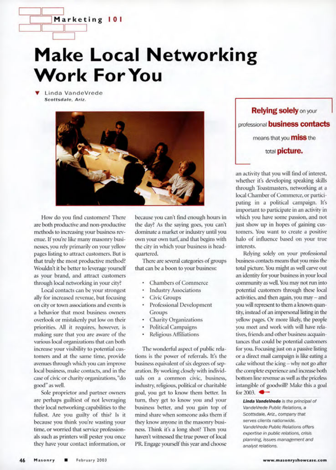 Masonry Magazine February 2003 Page. 48