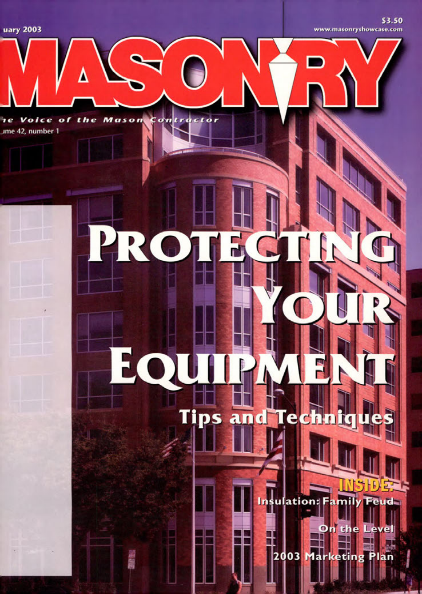 Masonry Magazine January 2003 Page. 1