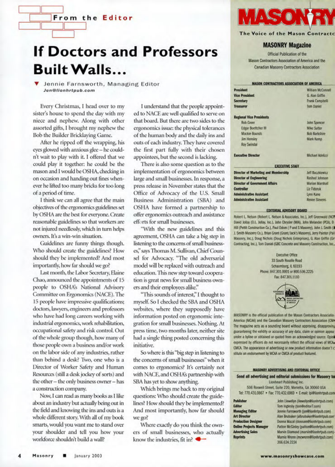 Masonry Magazine January 2003 Page. 6