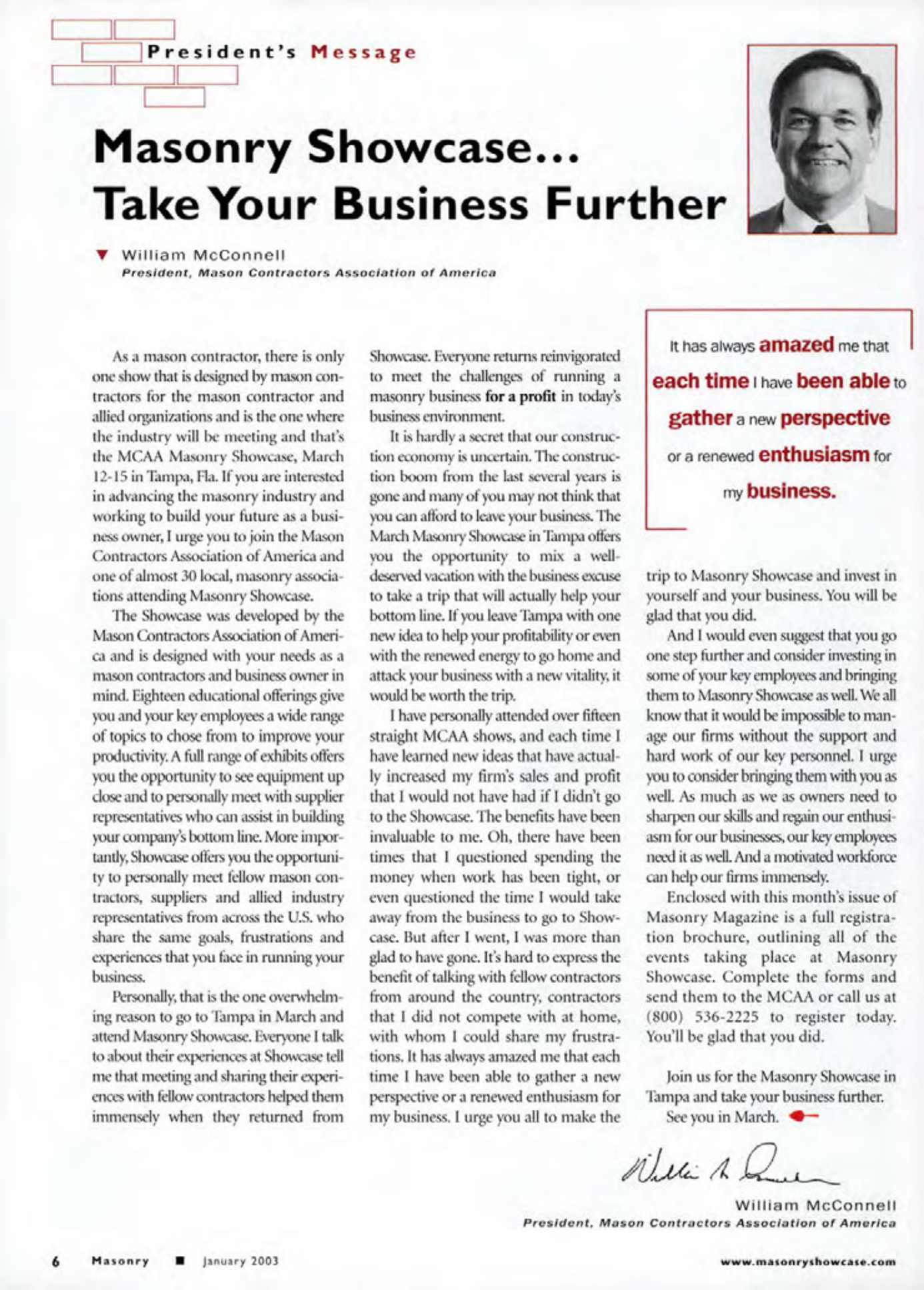 Masonry Magazine January 2003 Page. 8