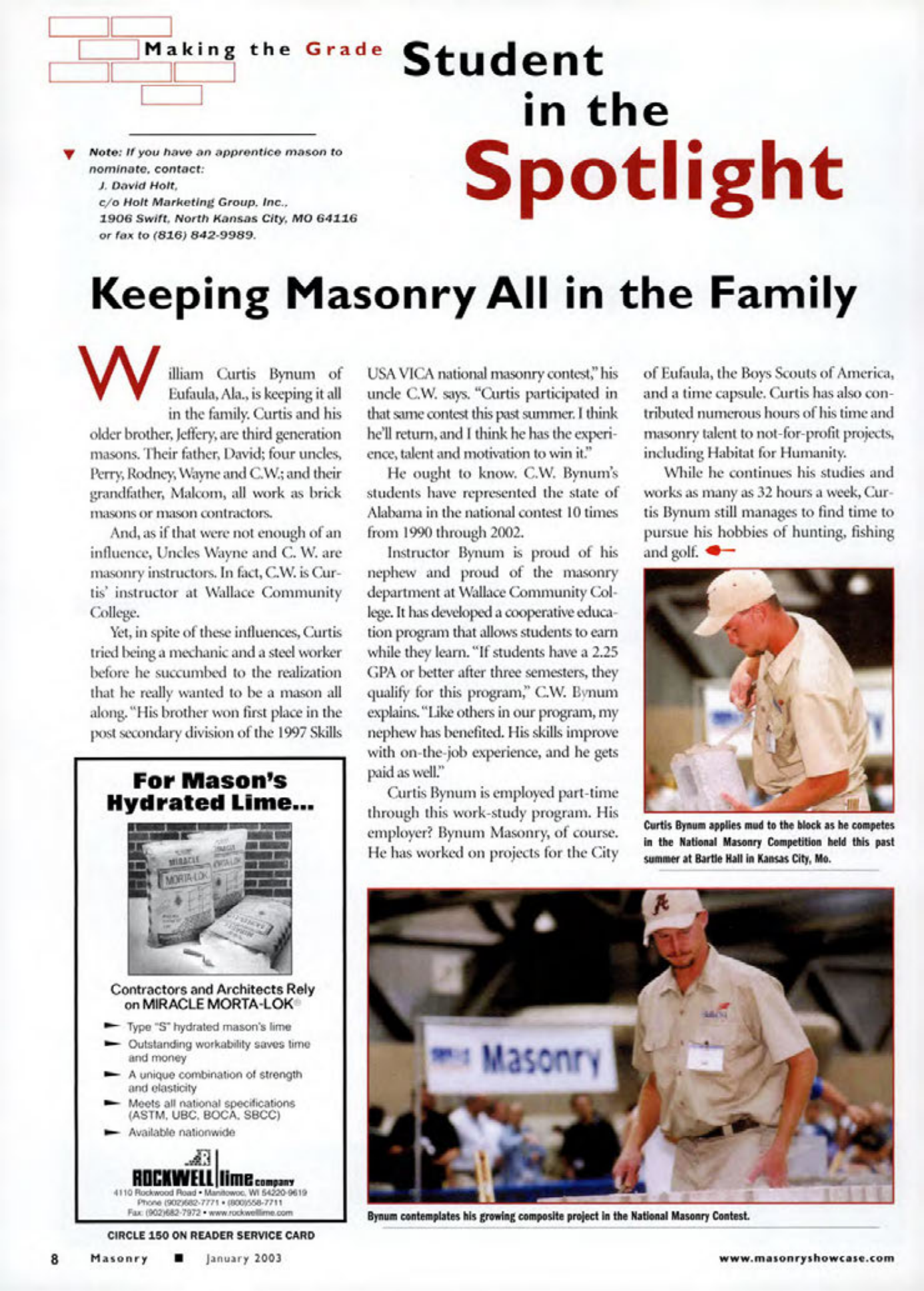 Masonry Magazine January 2003 Page. 10
