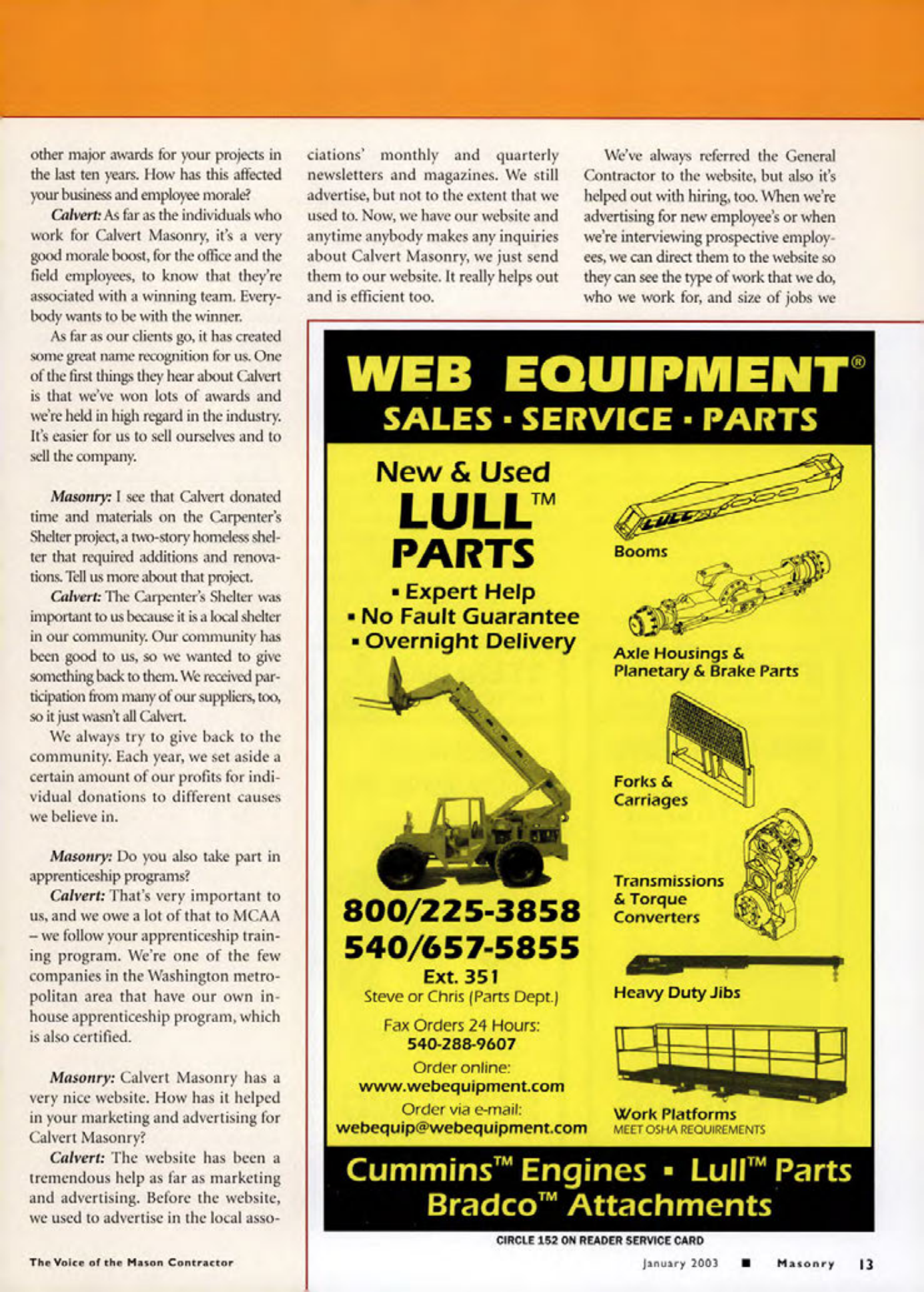 Masonry Magazine January 2003 Page. 17