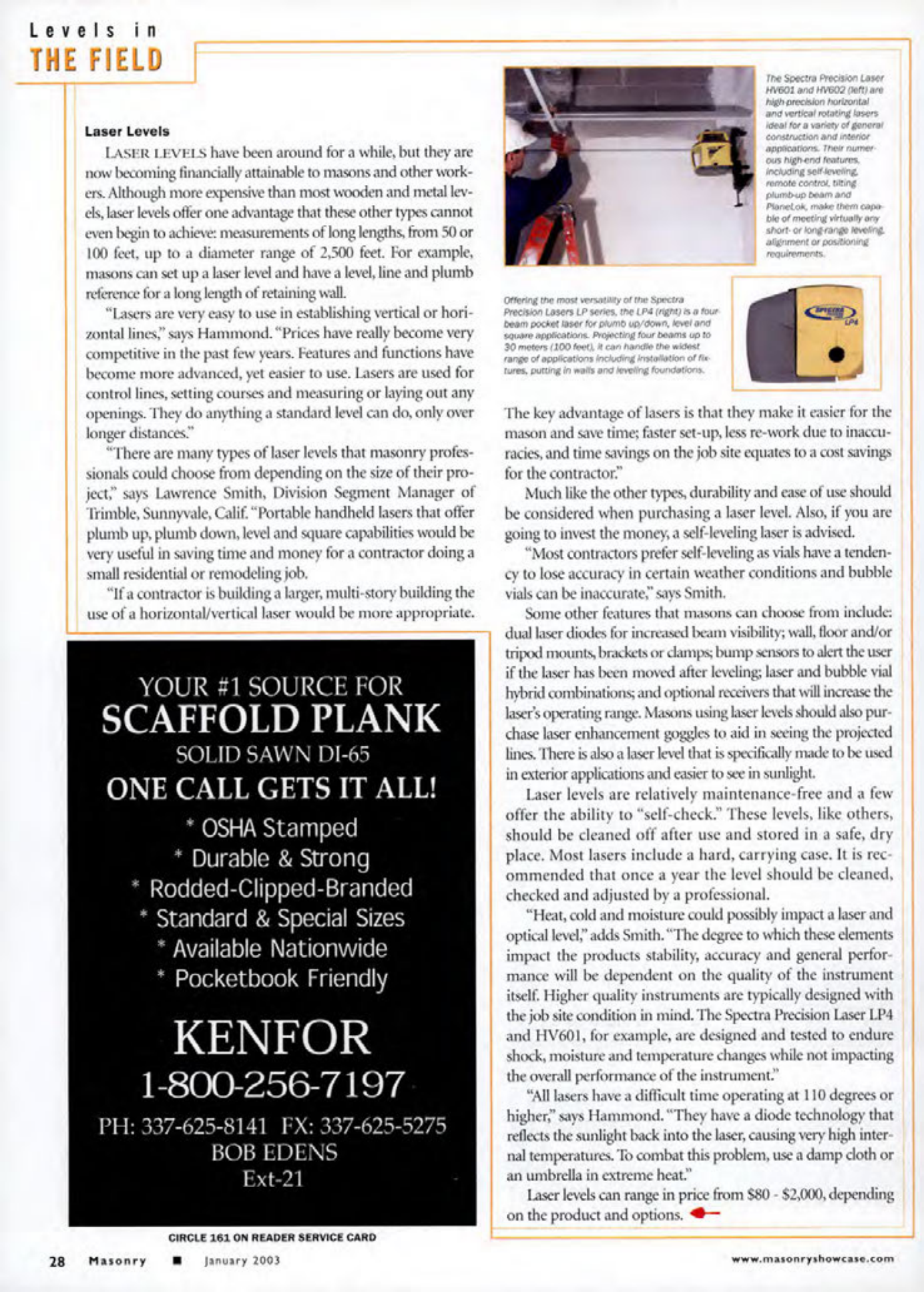 Masonry Magazine January 2003 Page. 32