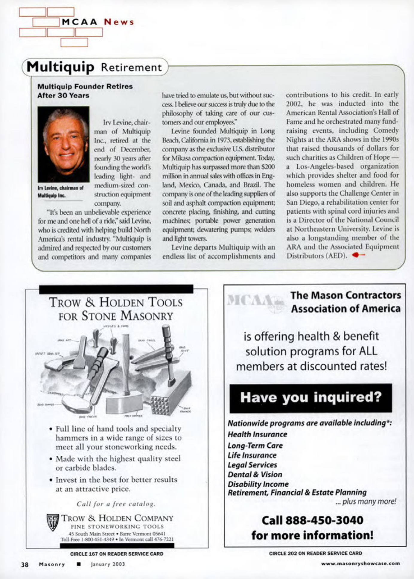 Masonry Magazine January 2003 Page. 42
