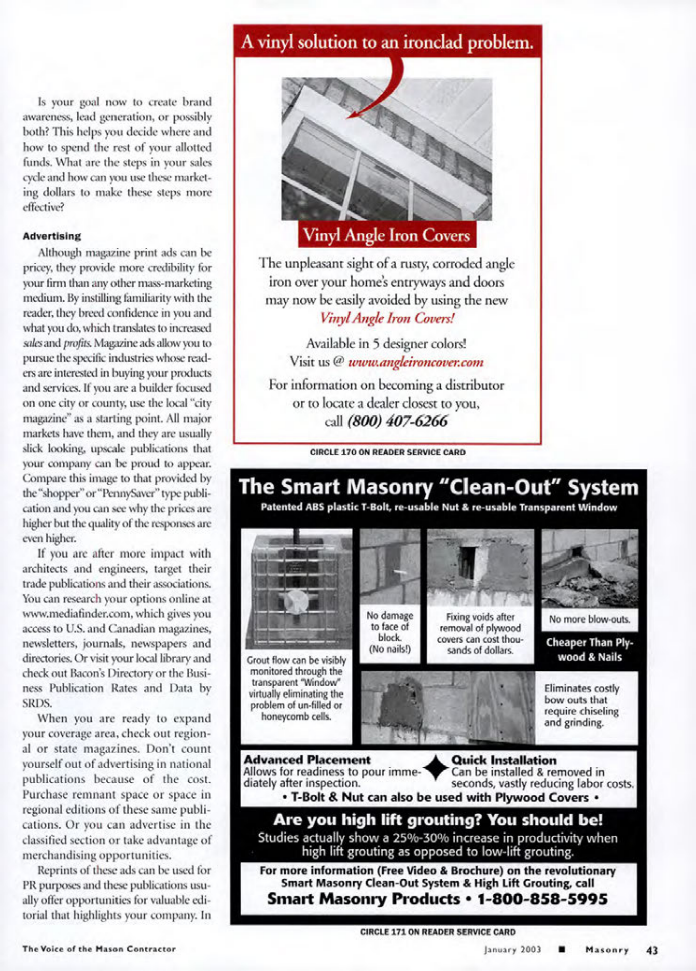 Masonry Magazine January 2003 Page. 49