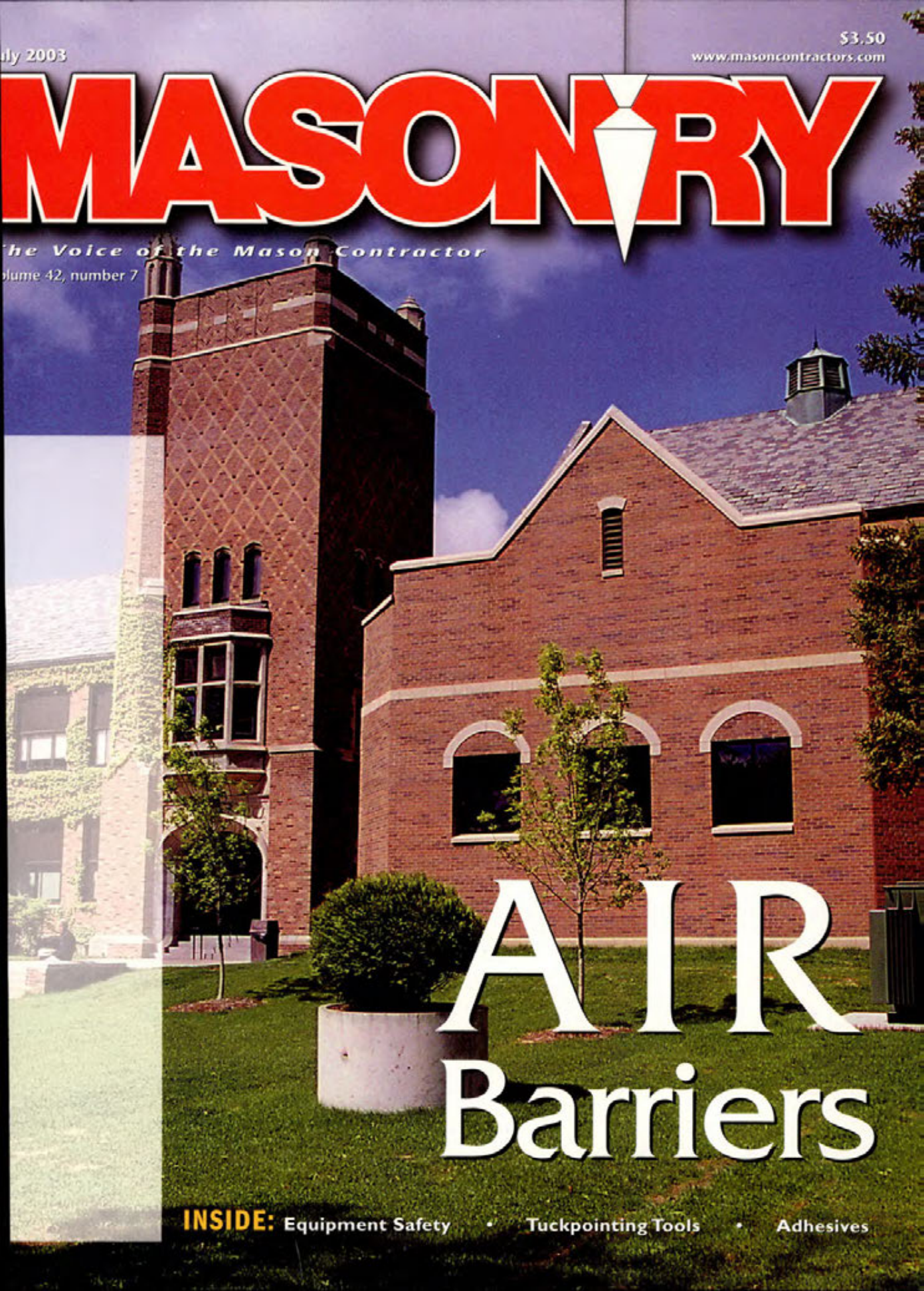 Masonry Magazine July 2003 Page. 1
