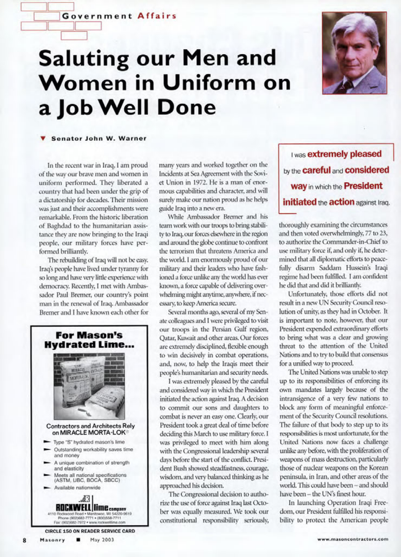 Masonry Magazine July 2003 Page. 10
