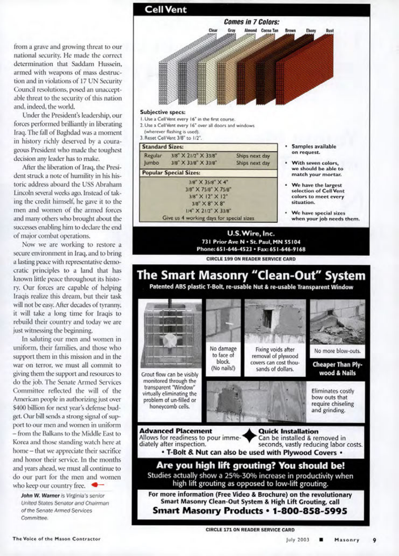 Masonry Magazine July 2003 Page. 11
