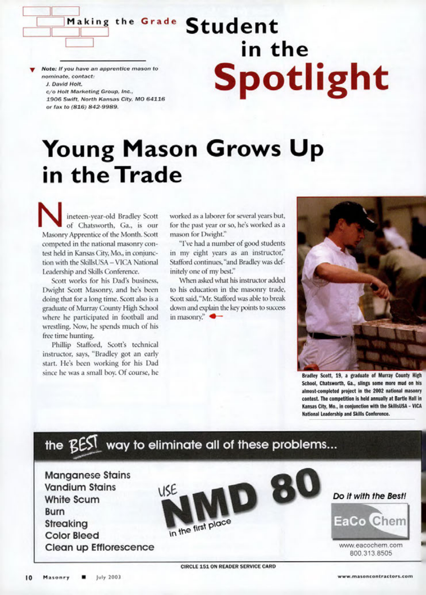 Masonry Magazine July 2003 Page. 12