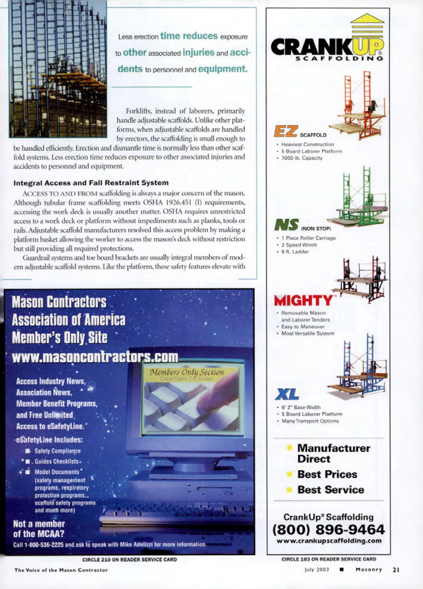 Masonry Magazine July 2003 Page. 23