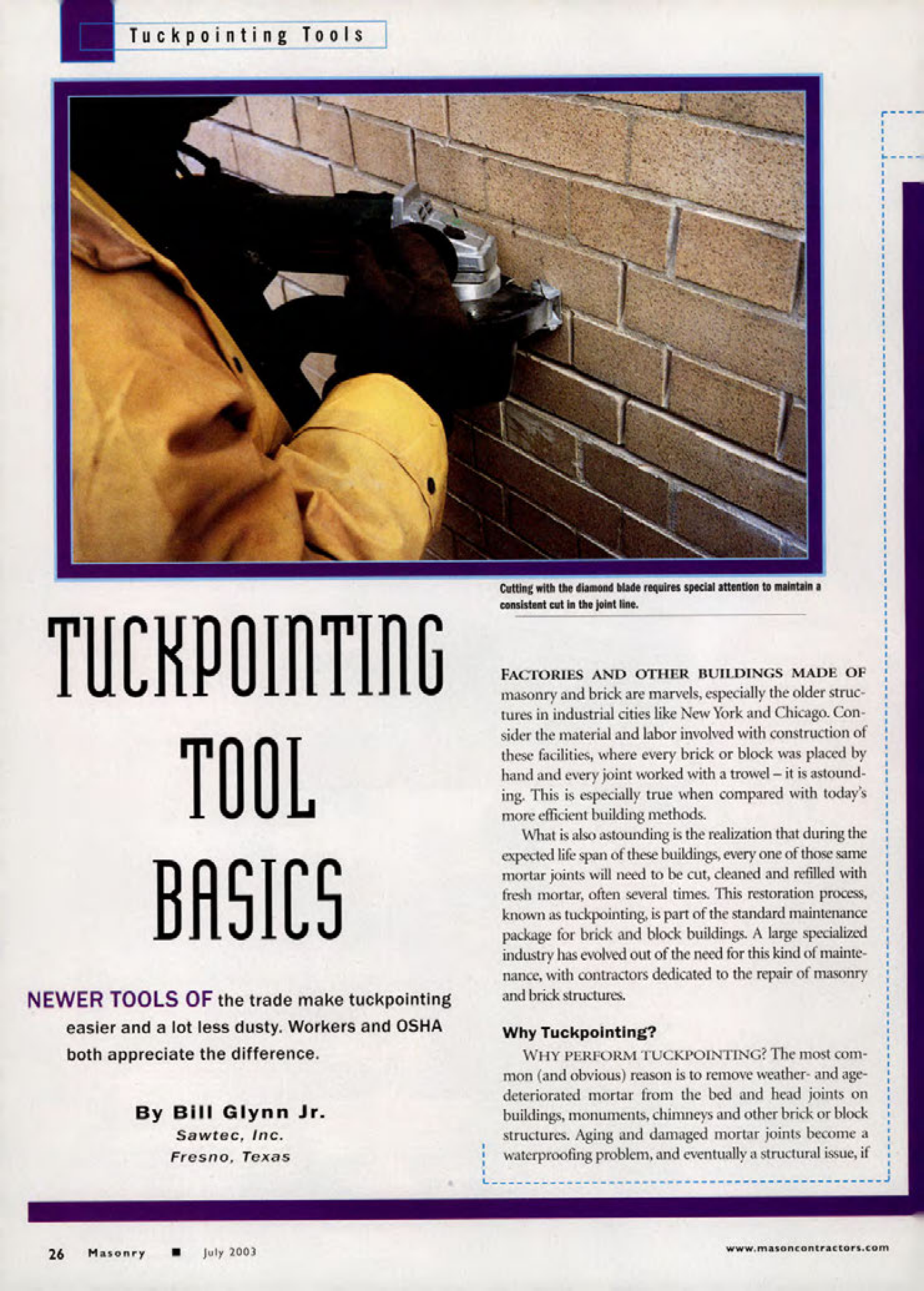Masonry Magazine July 2003 Page. 28