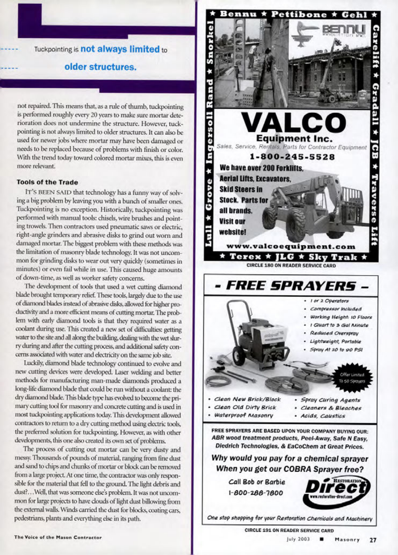 Masonry Magazine July 2003 Page. 29