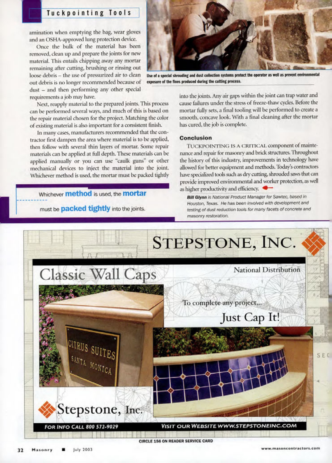 Masonry Magazine July 2003 Page. 34